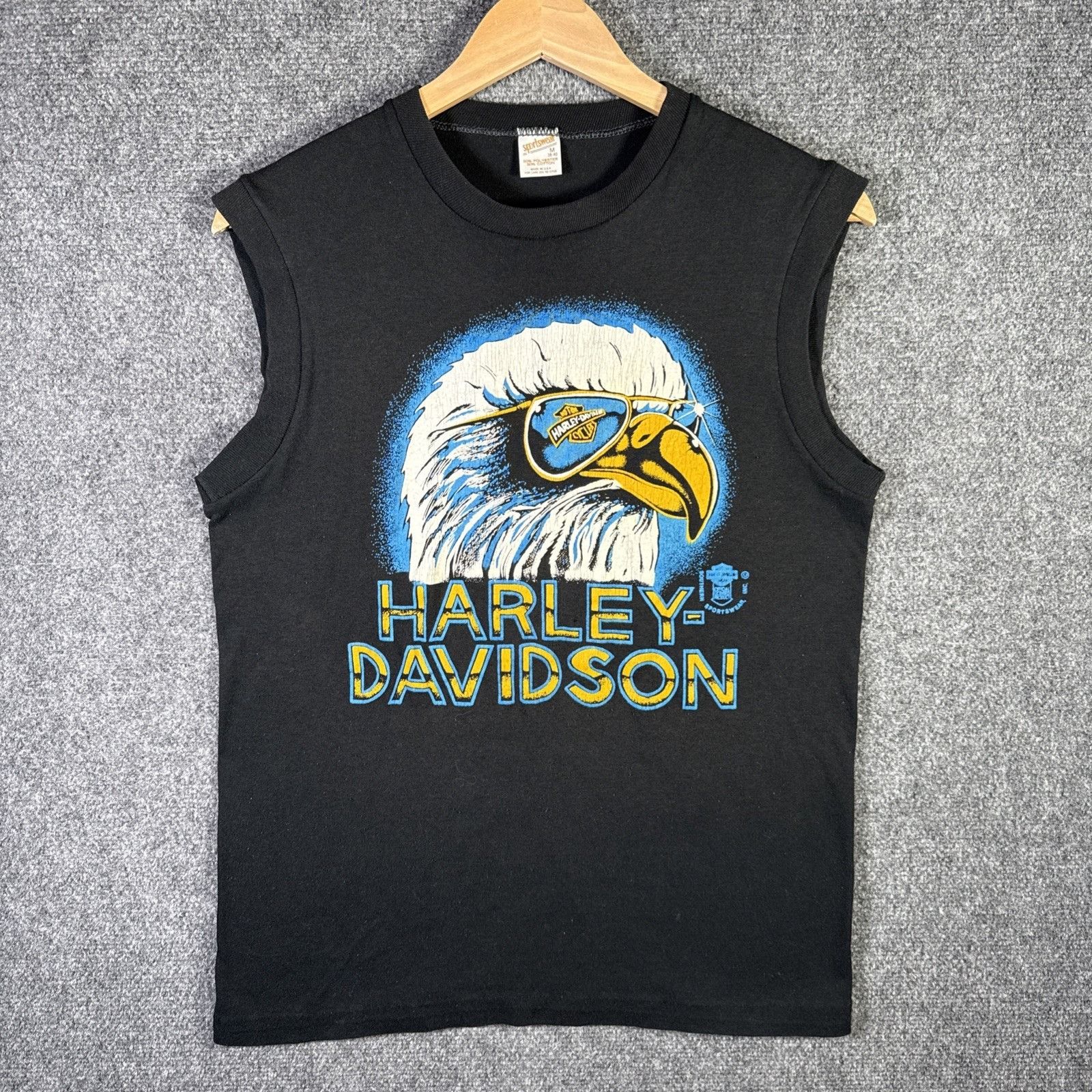 Harley Davidson Vintage Harley Davidson Shirt Medium 80s Eagle Sunglasses Size US M / EU 48-50 / 2 - 2 Thumbnail
