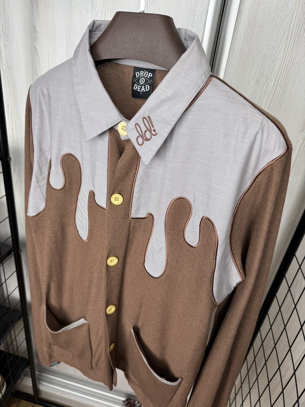 Drop Dead Drop Dead knitted button up overshirt cardigan sweater Size US XL / EU 56 / 4 - 6 Thumbnail