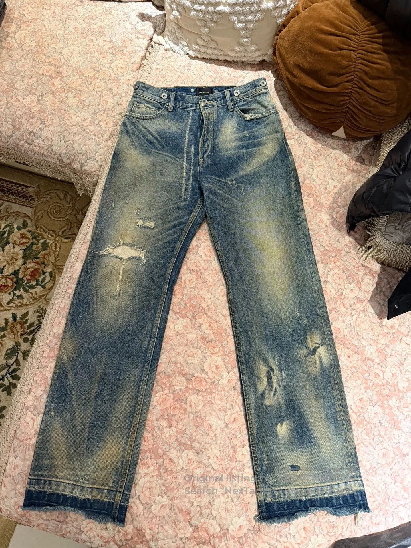 Japanese Brand Vintage Handcrafted Nevada Wash Denim Pants. Size US 28 / EU 44 - 1 Thumbnail