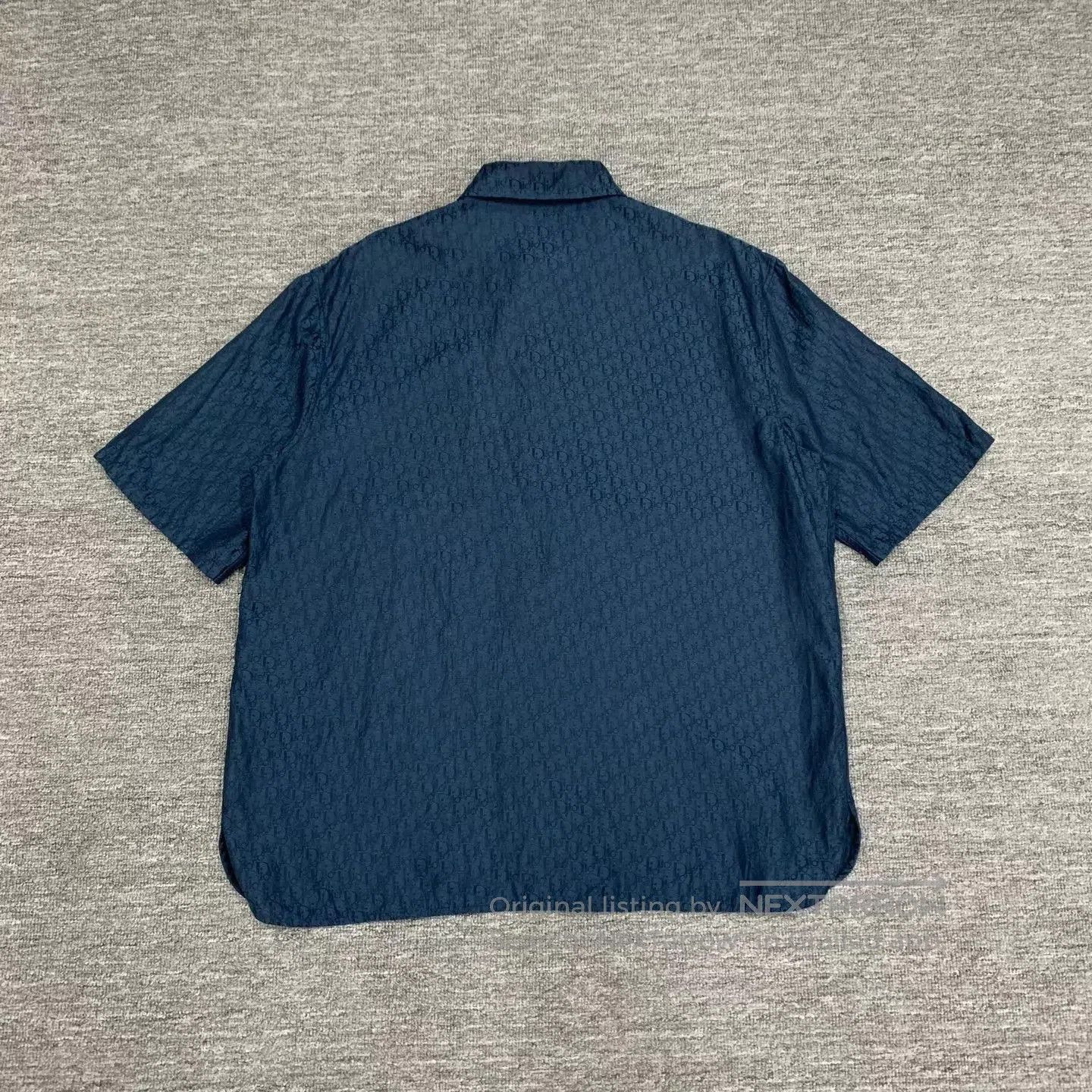 Dior Blue Short Sleeve Button-Up Shirt Size M. Size US M / EU 48-50 / 2 - 2 Thumbnail