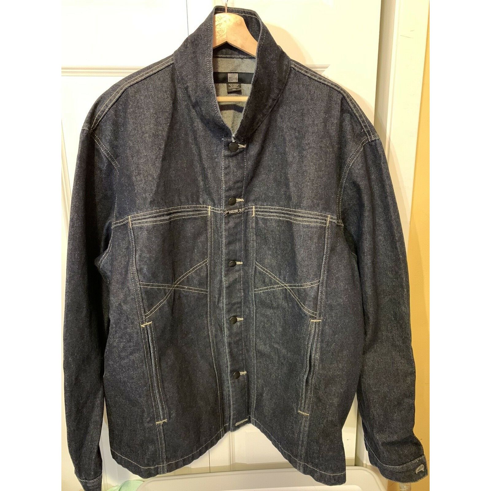 Marithe + Francois Girbaud Vtg Marithe Francois Girbaud Blue Denim Trucker Jean Jacket Size US XXL / EU 58 / 5 - 4 Thumbnail