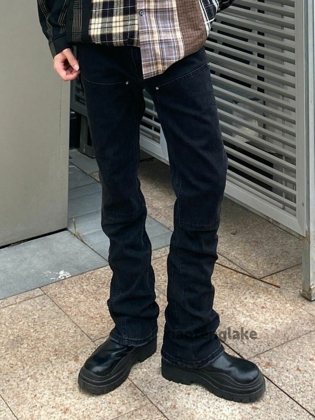 Jean × Vintage washed faded cleanfit yuppie bootcut carpenter jeans Size US 30 / EU 46 - 3 Thumbnail