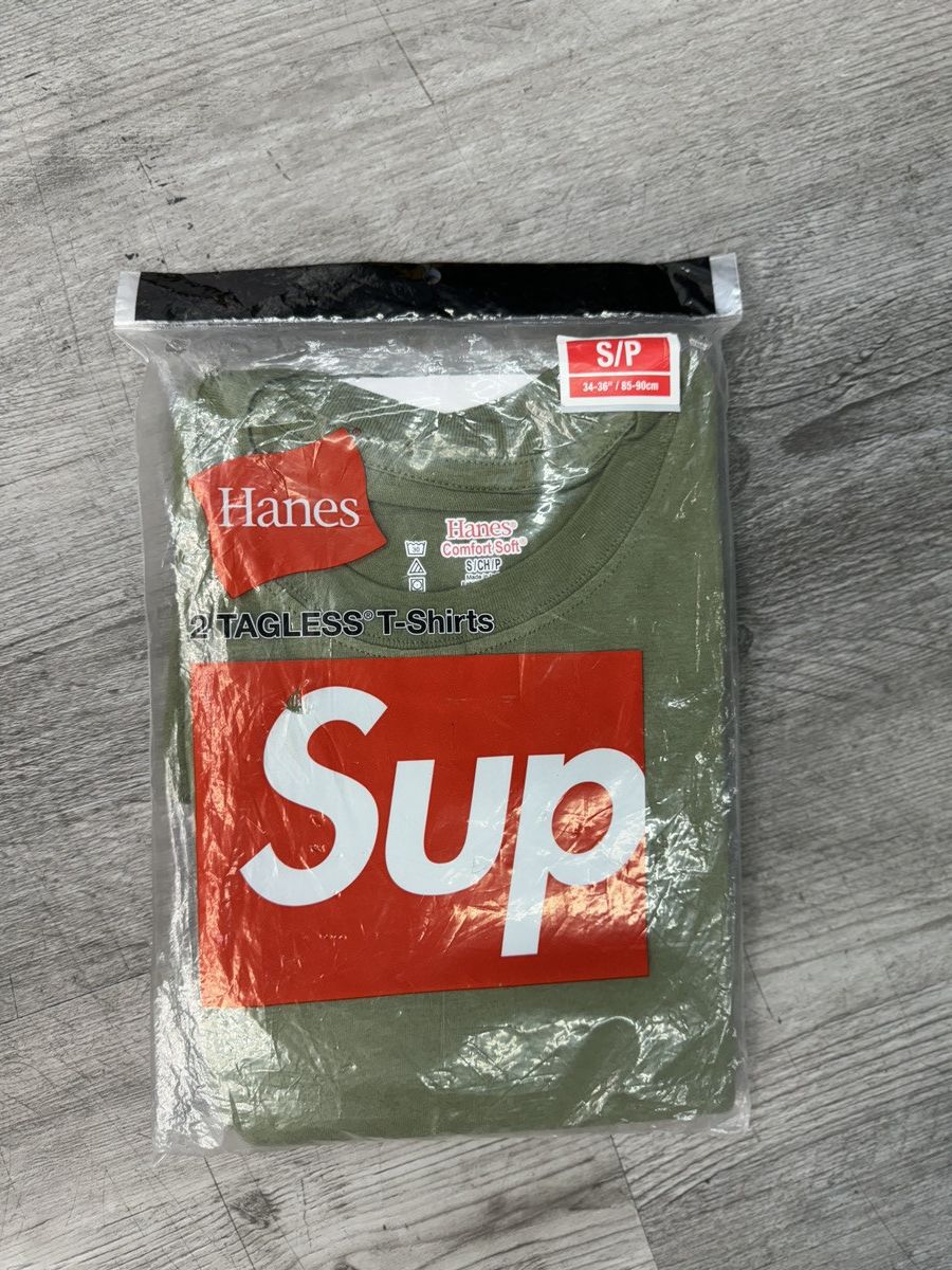 Supreme Supreme Hanes Tagless. Tee (2pack) Size US S / EU 44-46 / 1 - 2 Thumbnail