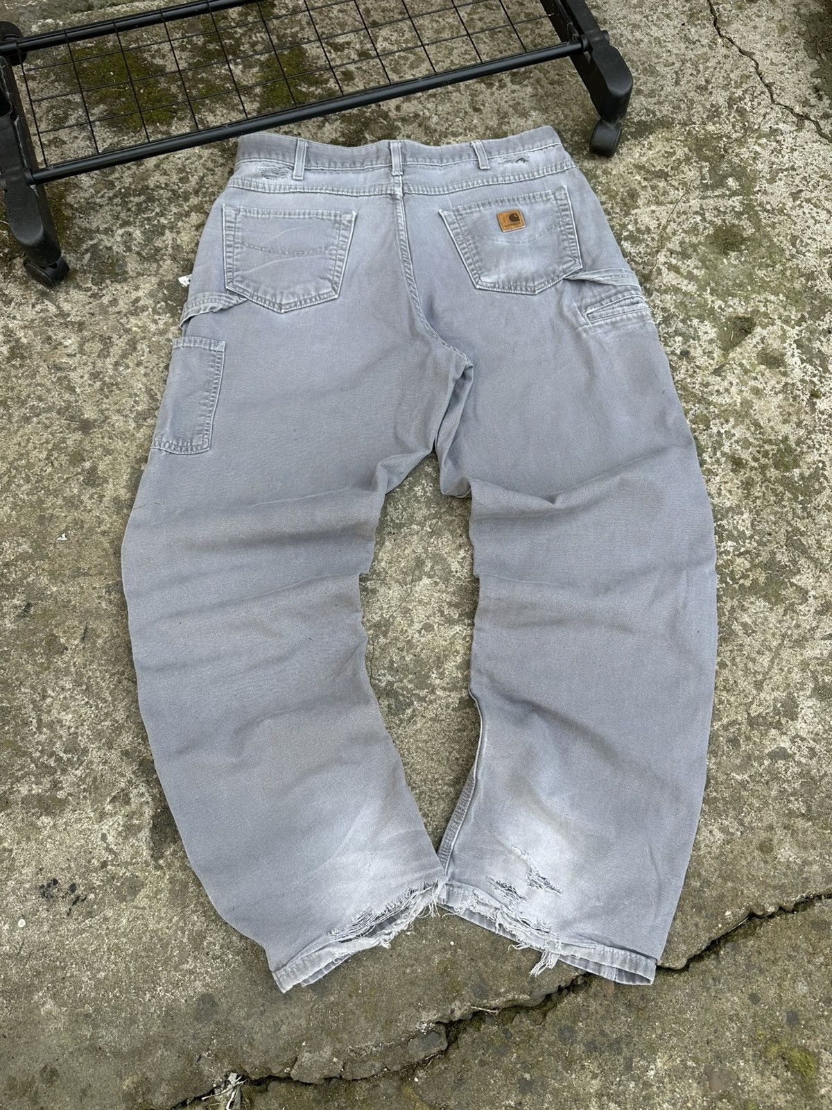 Carhartt × Vintage Vintage Sun faded Carhartt B159 carpenter denim Size US 36 / EU 52 - 9 Thumbnail