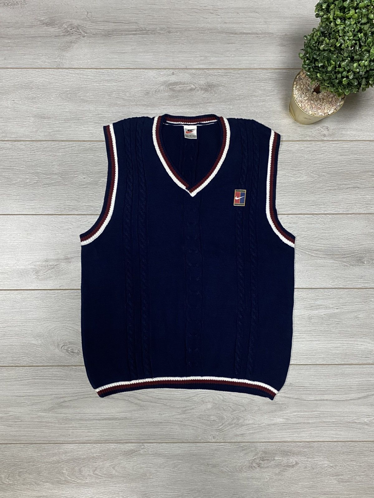 Nike Nike court knitted vest tennis sleeveless Size US L / EU 52-54 / 3 - 1 Thumbnail