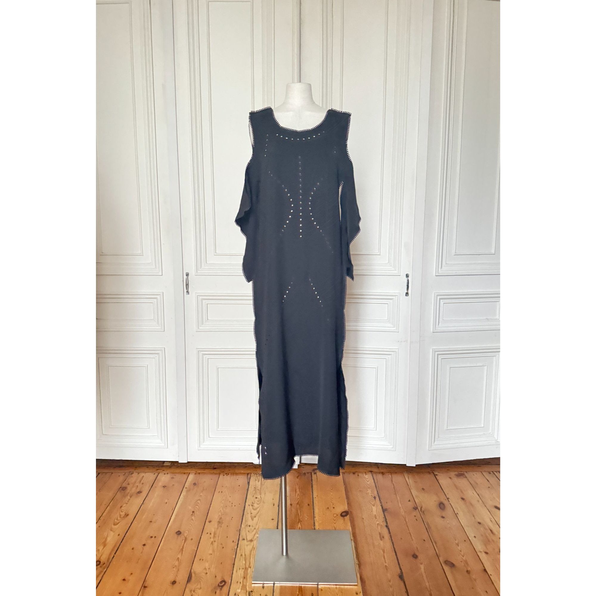 Issey Miyake Cut Off Black Dress Size M / US 6-8 / IT 42-44 - 1 Thumbnail