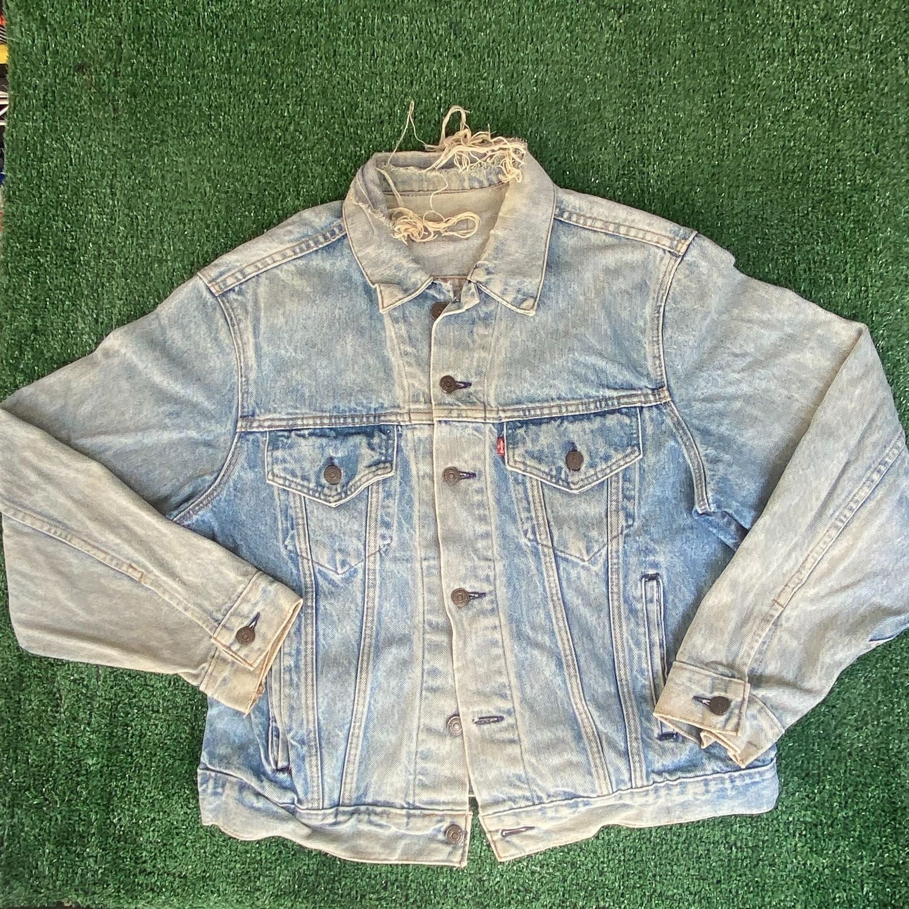 Levi's Vintage 90s Levi's Trucker Jacket Punk Denim Jean Jacket Size US M / EU 48-50 / 2 - 1 Thumbnail