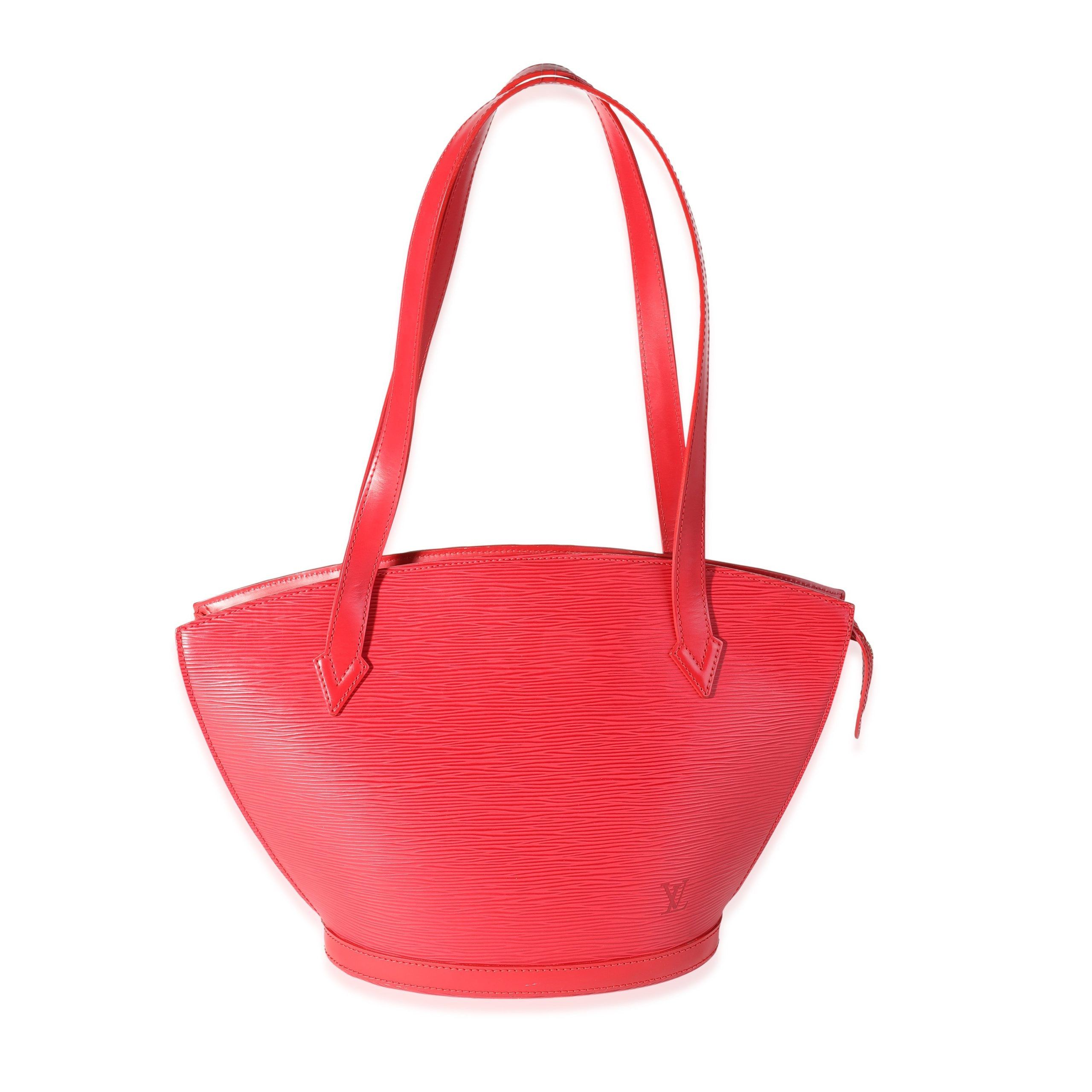 image of Louis Vuitton Red Epi Leather Saint Jacques Pm, Women's
