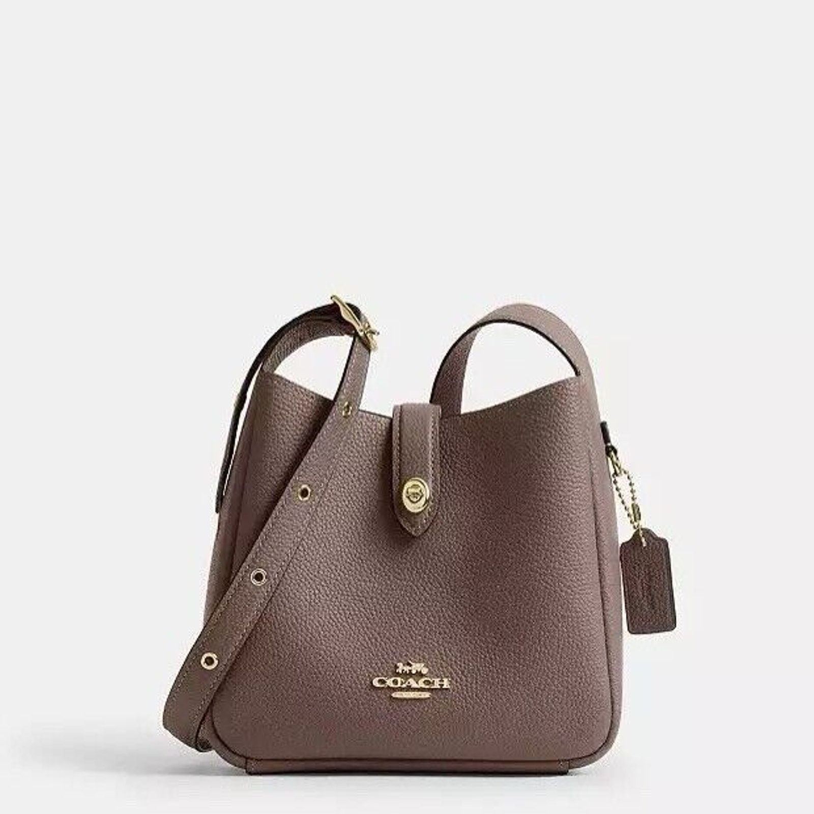 Coach NWT Coach Hadley Mini Crossbody Bag CAL60 Gold/Dark Stone Size ONE SIZE - 5 Thumbnail