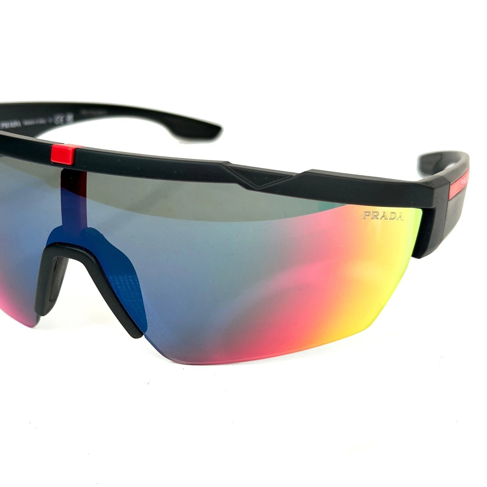 Prada PRADA PS03XS LINEA ROSSA ACTIVE 03X Black Blue Red Mirror Size ONE SIZE - 4 Thumbnail