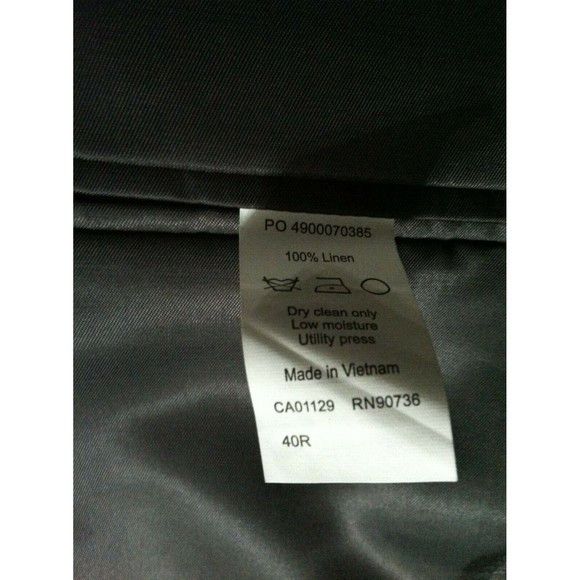 Calvin Klein CALVIN KLEIN MEN'S NEW GRAY 100%LINEN COAT BLAZER SIZE: 40R Size 40R - 6 Thumbnail