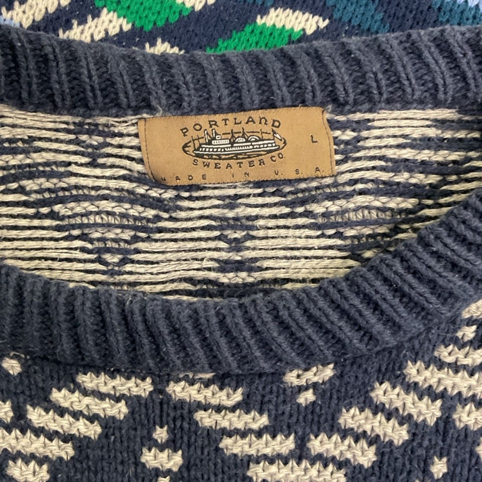 Vintage Portland Sweaters Co Knit Sweater Size US L / EU 52-54 / 3 - 3 Thumbnail