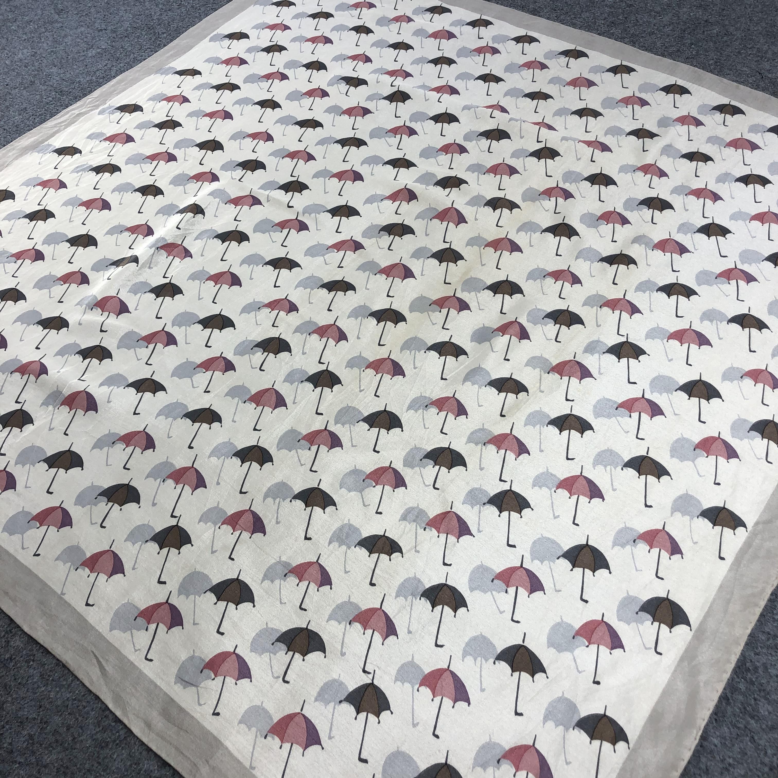 Vintage Vintage Umbrellas Silk Scarf M358 Size ONE SIZE - 3 Thumbnail
