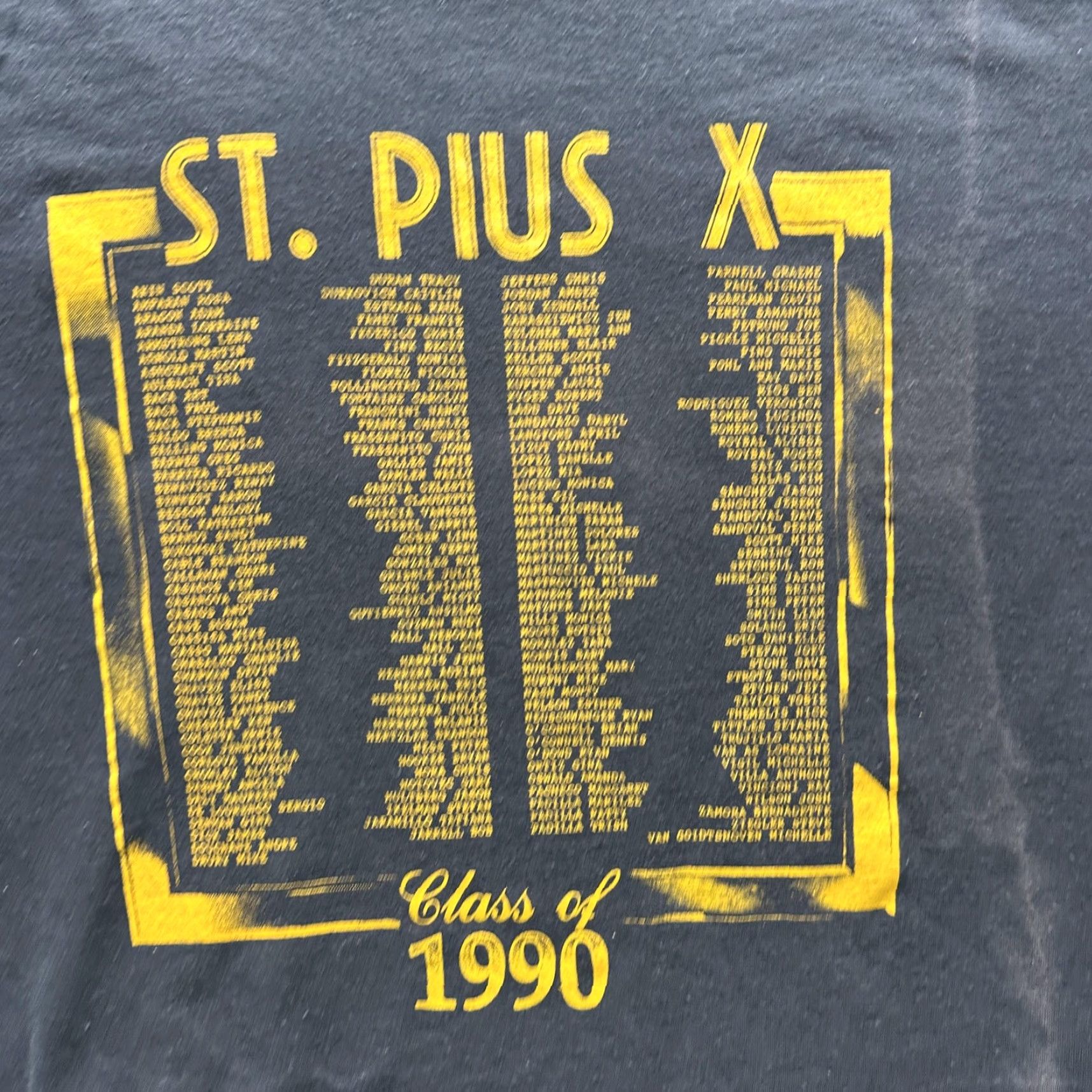 Vintage VINTAGE St Pius X Class Of 1990 Graphic Shirt Mens XL Black School Alumni 90s Size US XL / EU 56 / 4 - 5 Thumbnail