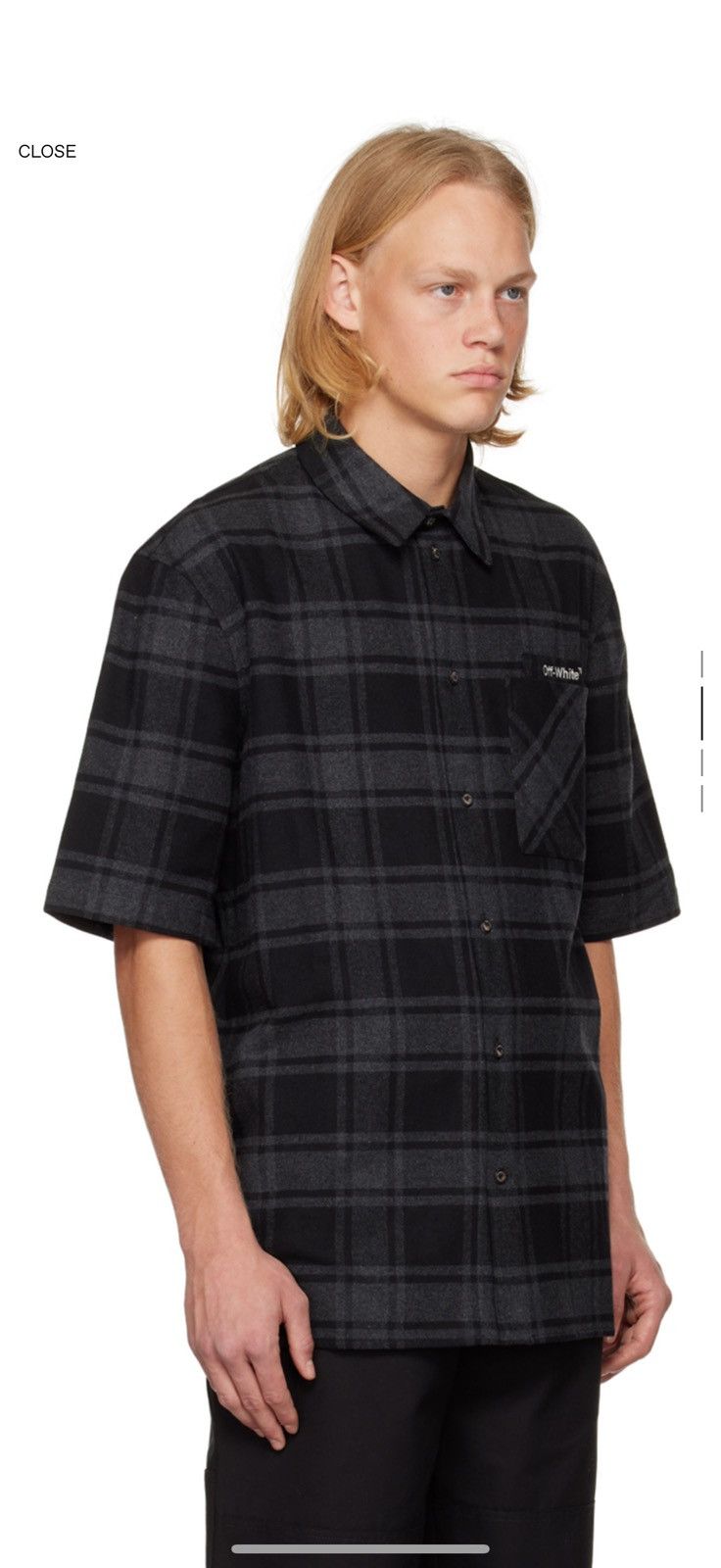 Off-White Off-White Gray Check Shirt Size US XXS / EU 40 - 6 Thumbnail