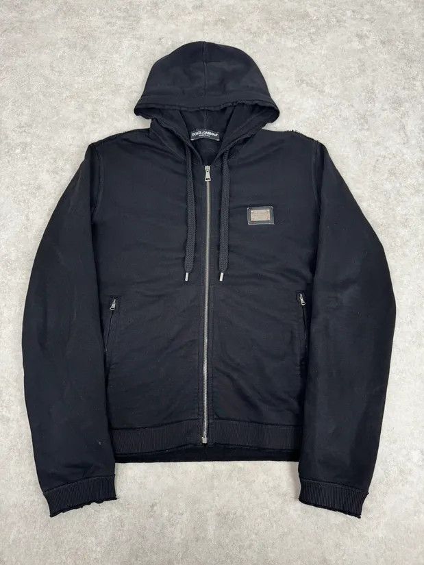 Dolce & Gabbana 2010s Dolce & Gabbana Dark Premium Zip-up Hoodie Size US L / EU 52-54 / 3 - 1 Thumbnail