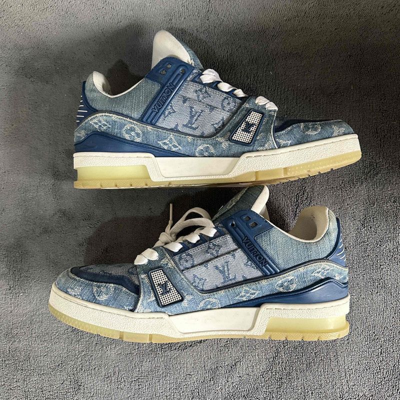 Louis Vuitton Louis Vuitton Denim Trainer Low-Top Sneakers - Size US 8 / EU 41 - 8 Thumbnail