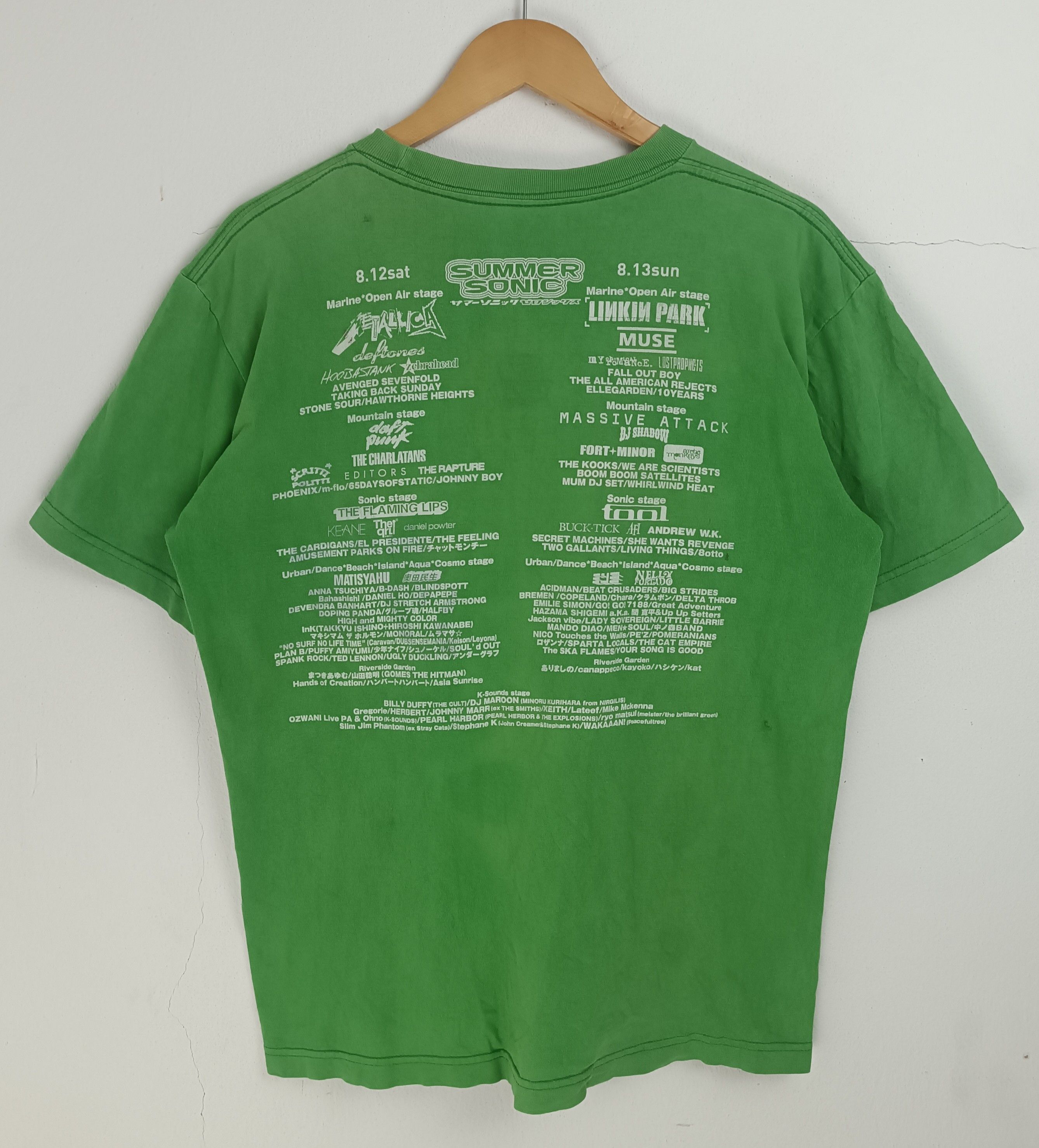 Band Tees VINTAGE '07 SUMMERSONIC FEST JAPAN metallica deftones arctic Size US L / EU 52-54 / 3 - 4 Thumbnail