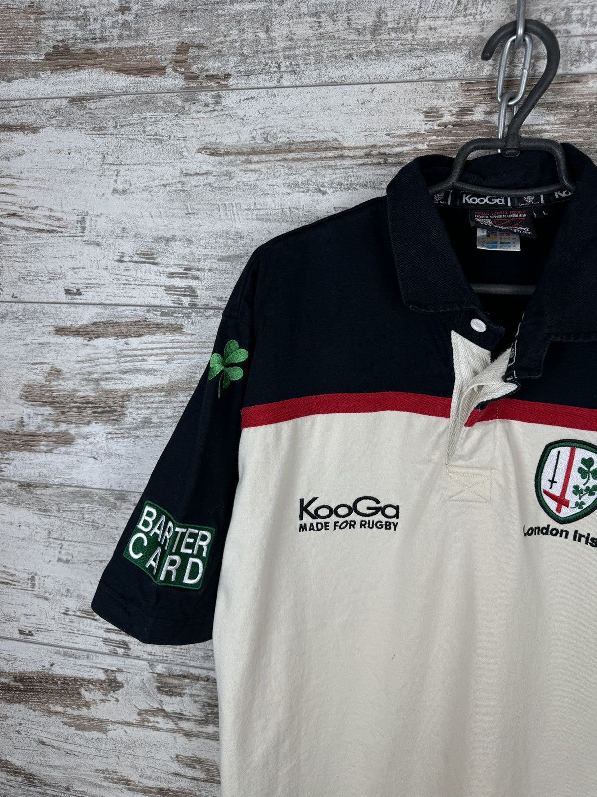 Vintage Mens Vintage KooGa London Irish rugby polos T-shirt Size US L / EU 52-54 / 3 - 5 Thumbnail