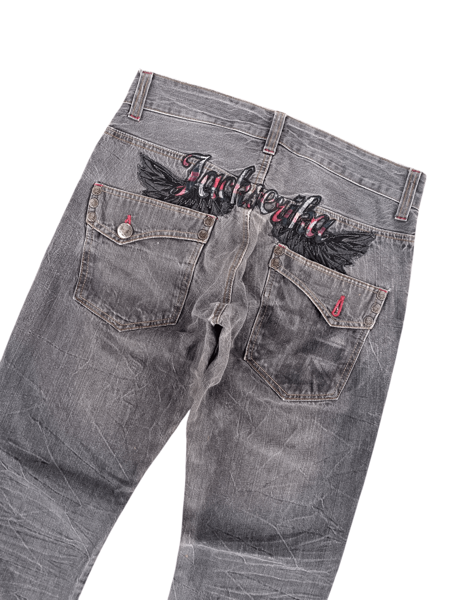 FLARED Jack Serika Embroidery Angel Wing Denim