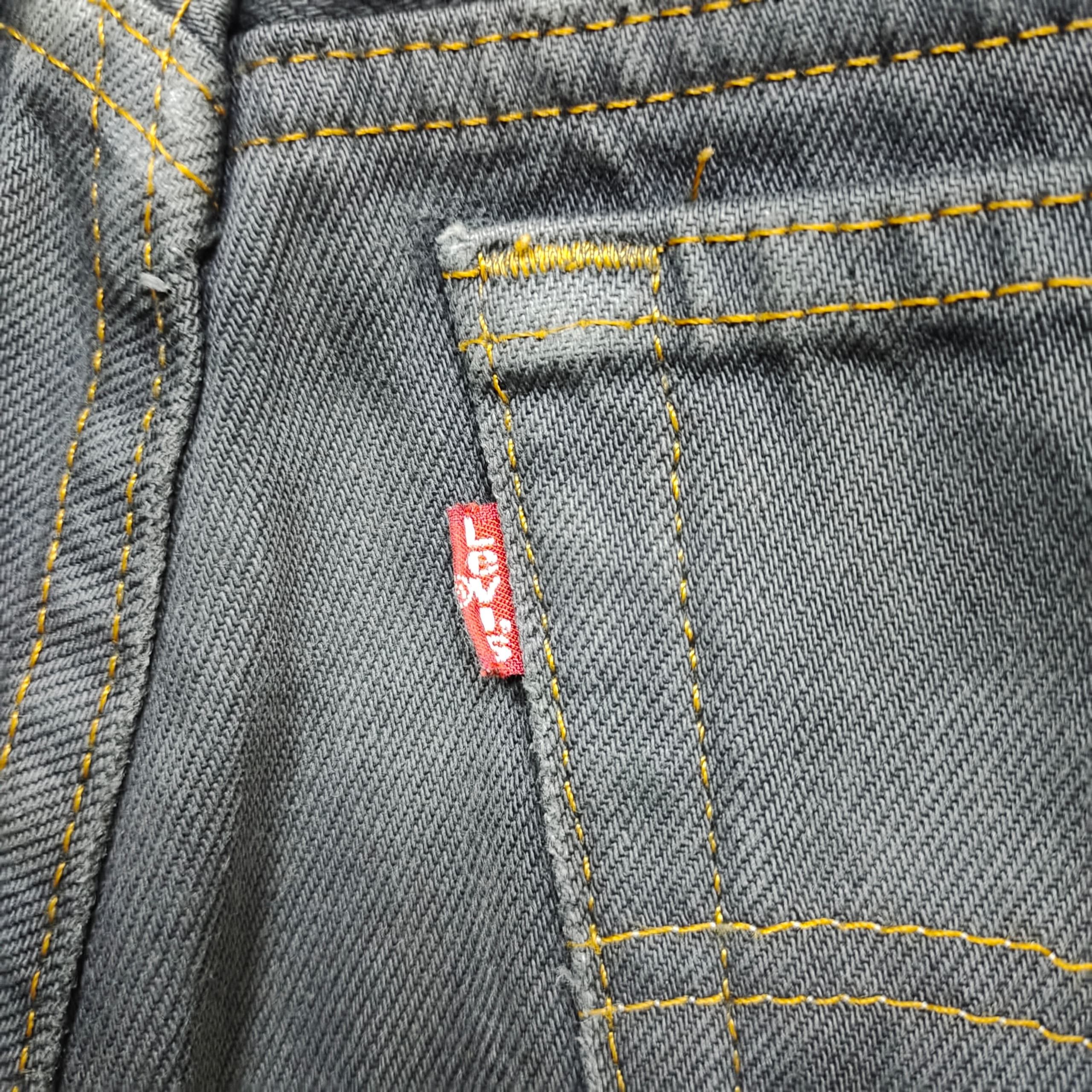 Levi's Vintage 90s Levi’s 501 Overdyed Black Patched Knees Charcoal Size US 30 / EU 46 - 13 Thumbnail