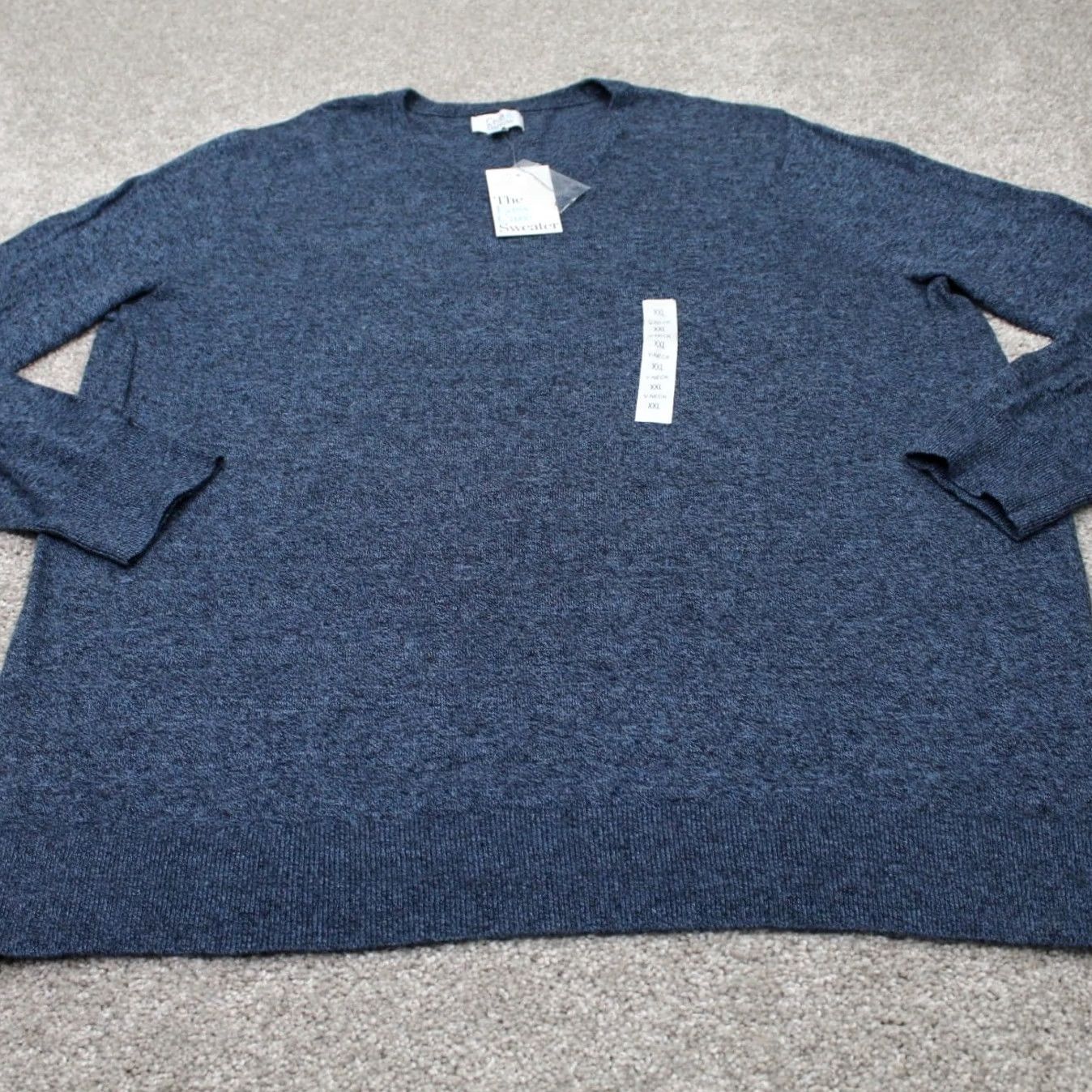Croft & Barrow VINTAGE Croft & Barrow Sweater NWT Mens 2XL XXL Blue V-Neck Easy Care Cotton/Nylon/Modal Size US XXL / EU 58 / 5 - 2 Thumbnail