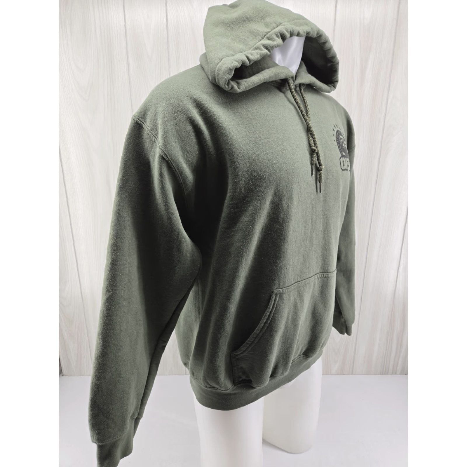 Gildan VINTAGE OPIF HOODIE OD GREEN Size LARGE Mens Hoodie Army Hooded Pullover Gildan Size US L / EU 52-54 / 3 - 6 Thumbnail