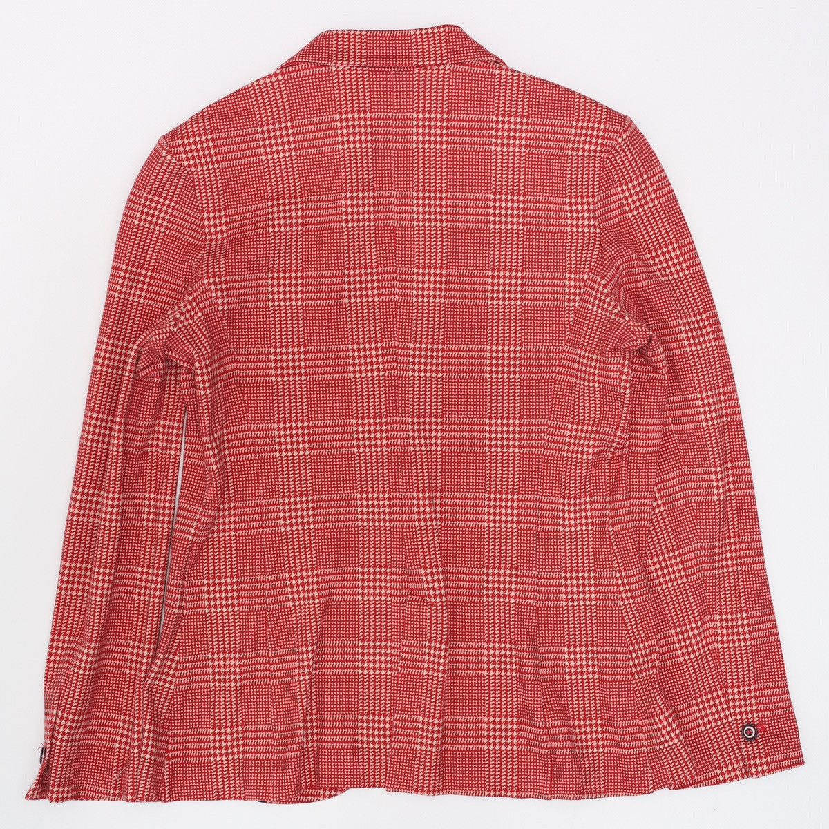 Circolo 1901 Circolo 1901 Red White Houndstooth Blazer Cotton Elastane Size L / US 10 / IT 46 - 6 Thumbnail