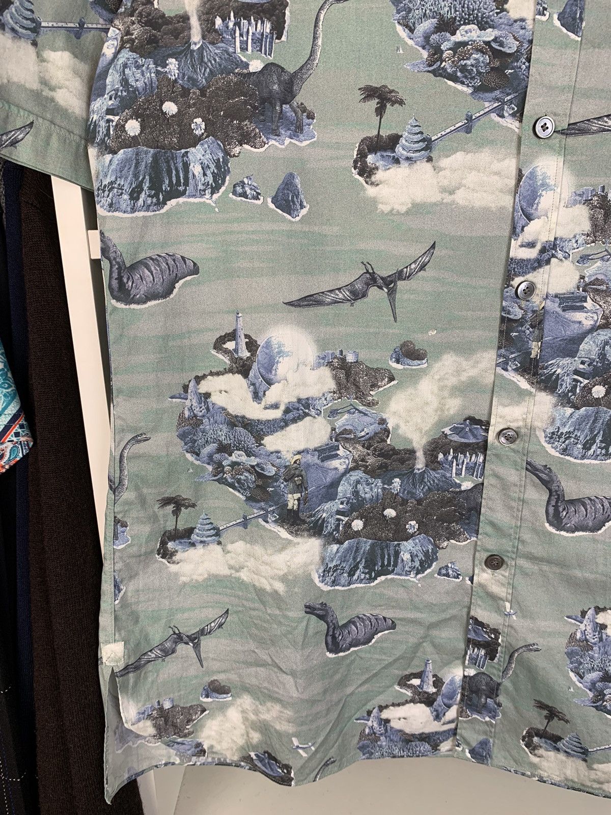 Lanvin Lanvin Hawaiian Dino Vacation Short Sleeve Button Up Shirt Size US M / EU 48-50 / 2 - 11 Thumbnail