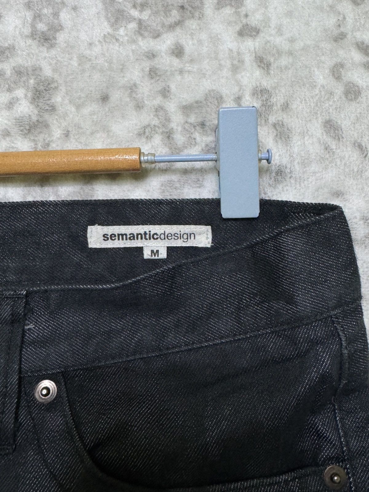 semanticdesign Vintage Semantic Design Acid Black Flare Jeans Size US 31 - 7 Thumbnail