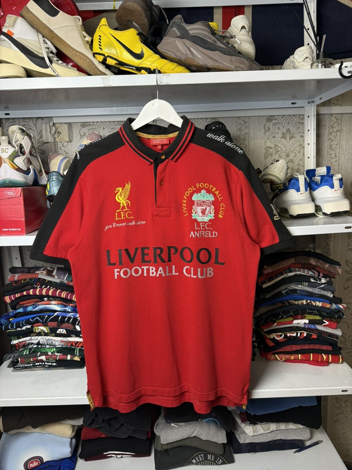 Vintage Vintage Liverpool Soccer Polo Big Logo Rare Size L Size US L / EU 52-54 / 3 - 1 Thumbnail
