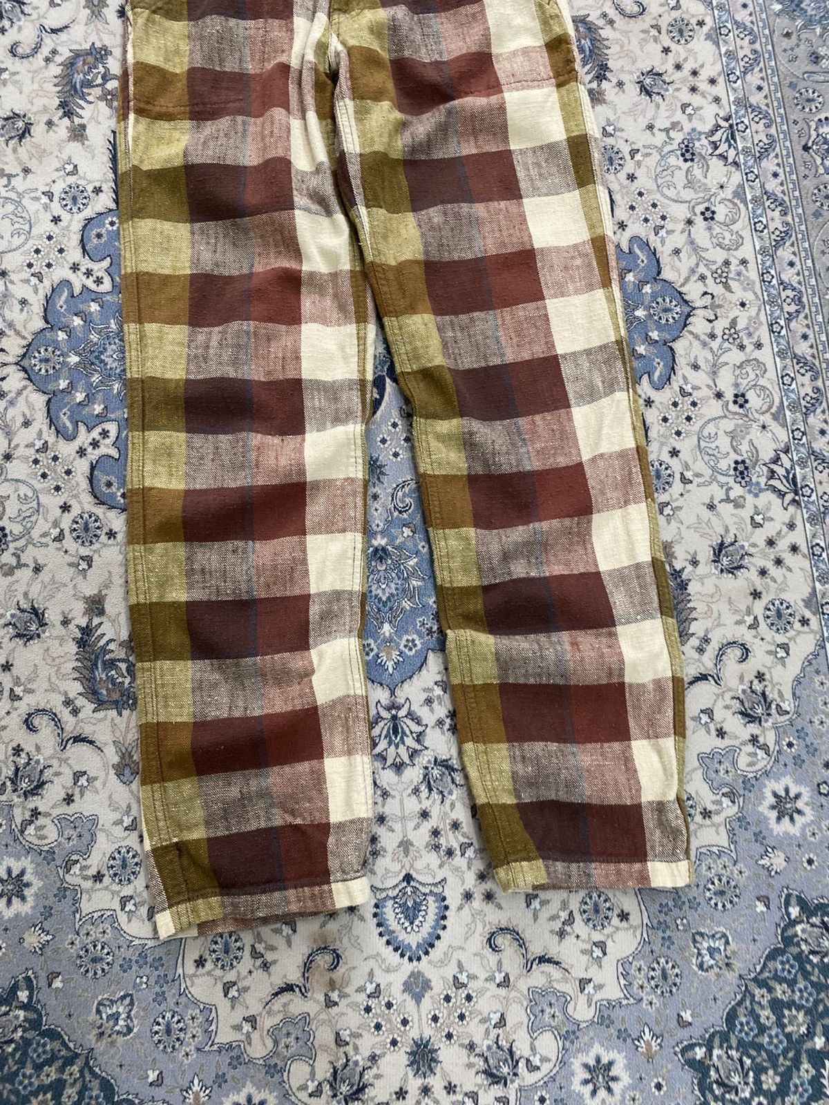 Japanese Brand VINTAGE CUBE SUGAR PLAID TARTAN PANTS LIKE ISSEY MIYAKR CDG Size US 30 / EU 46 - 2 Thumbnail