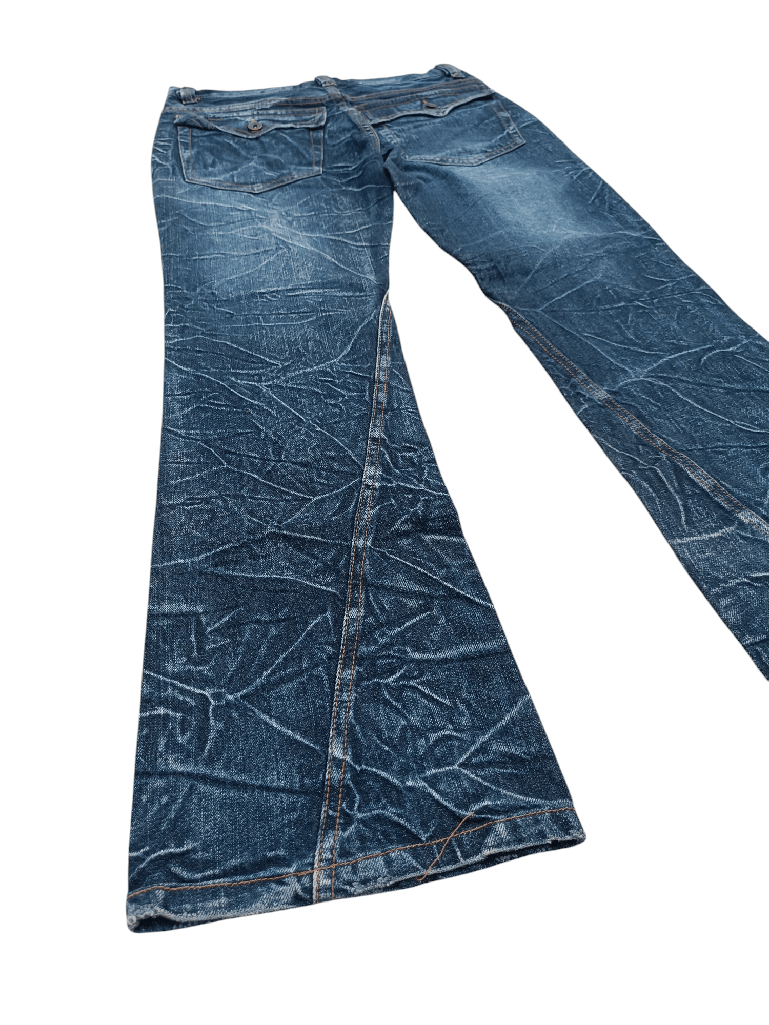 Japanese Brand FLARED NYLAUS WHISKERS JEANS VERY RARE Size US 31 - 2 Thumbnail