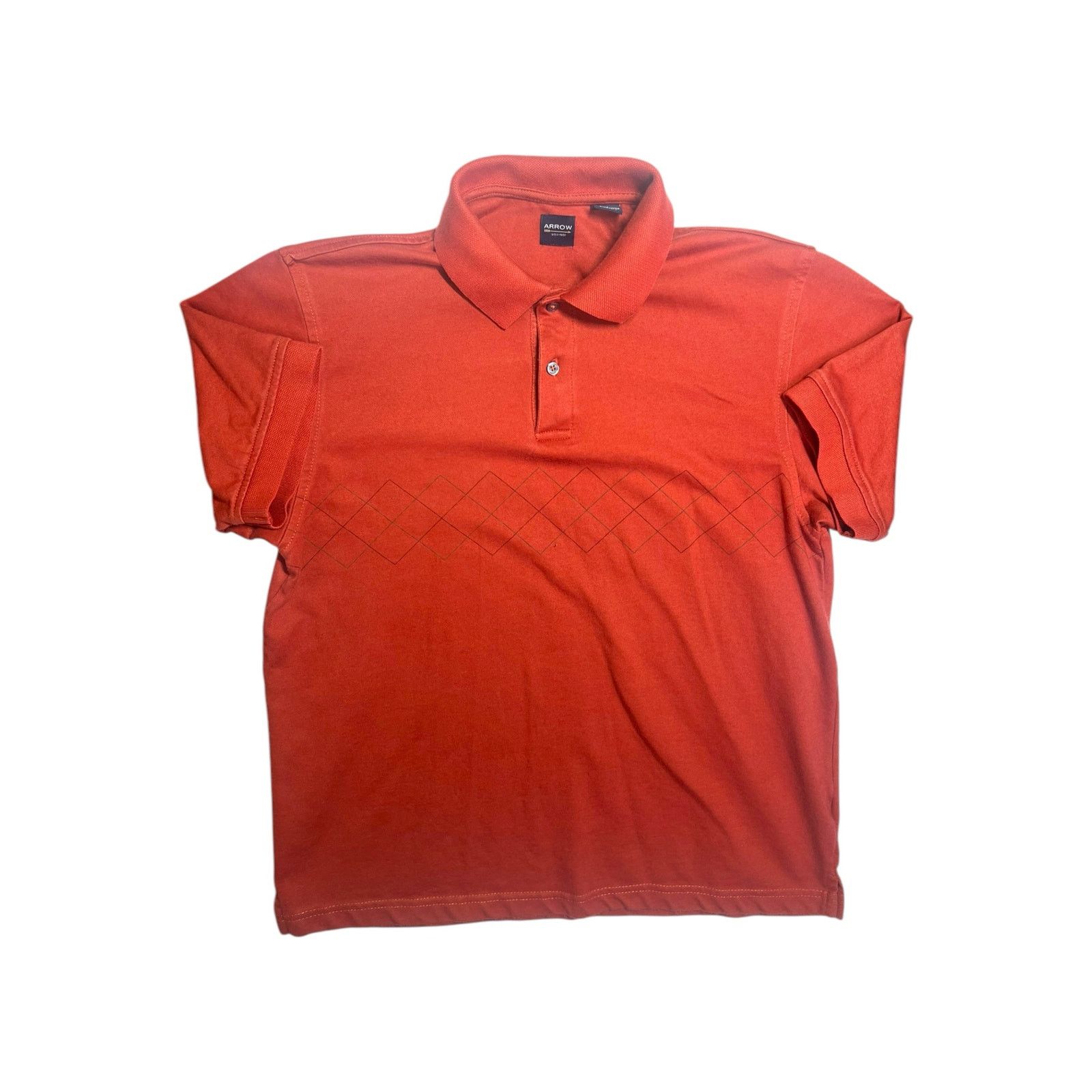 Arrow Arrow Men’s Medium Red Orange Short-Sleeve Polo Size US M / EU 48-50 / 2 - 1 Thumbnail