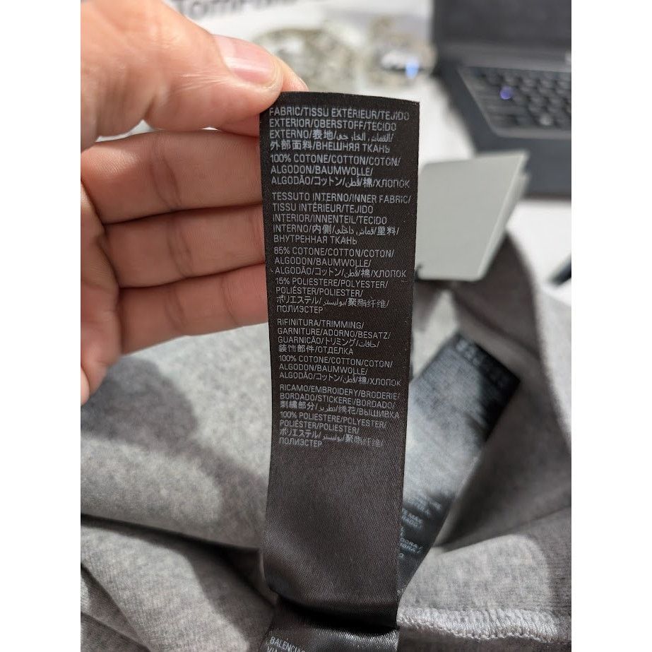 Balenciaga o1rshd1 Fitted Zip Up Hoodie in Heather Grey Size US XL / EU 56 / 4 - 20 Thumbnail