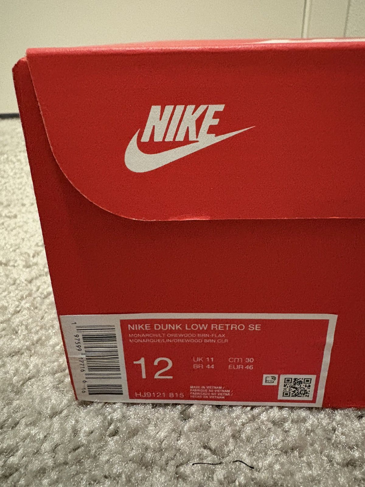 Nike Dunk Low Retro SE Monarch Size US 12 / EU 45 - 7 Thumbnail