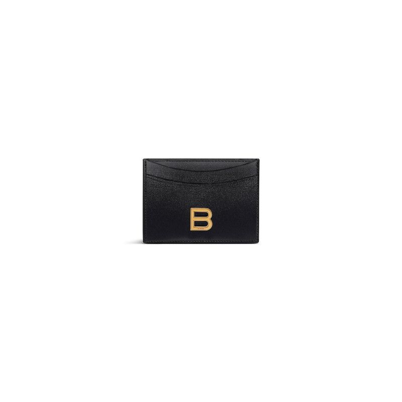 Balenciaga o1s1rm0226 Size: OS / Hourglass Card Holder in Black Size ONE SIZE - 1 Thumbnail
