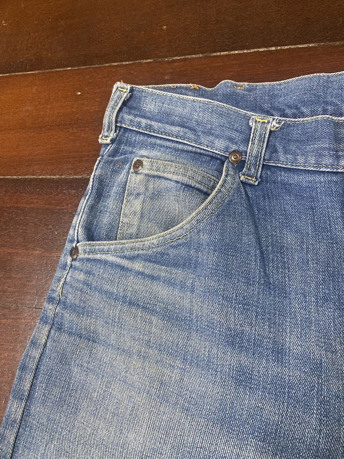 Lee Vintage 60s 70s talon 42 LEE mud wash dirty wash flare Jean Size US 34 / EU 50 - 7 Thumbnail