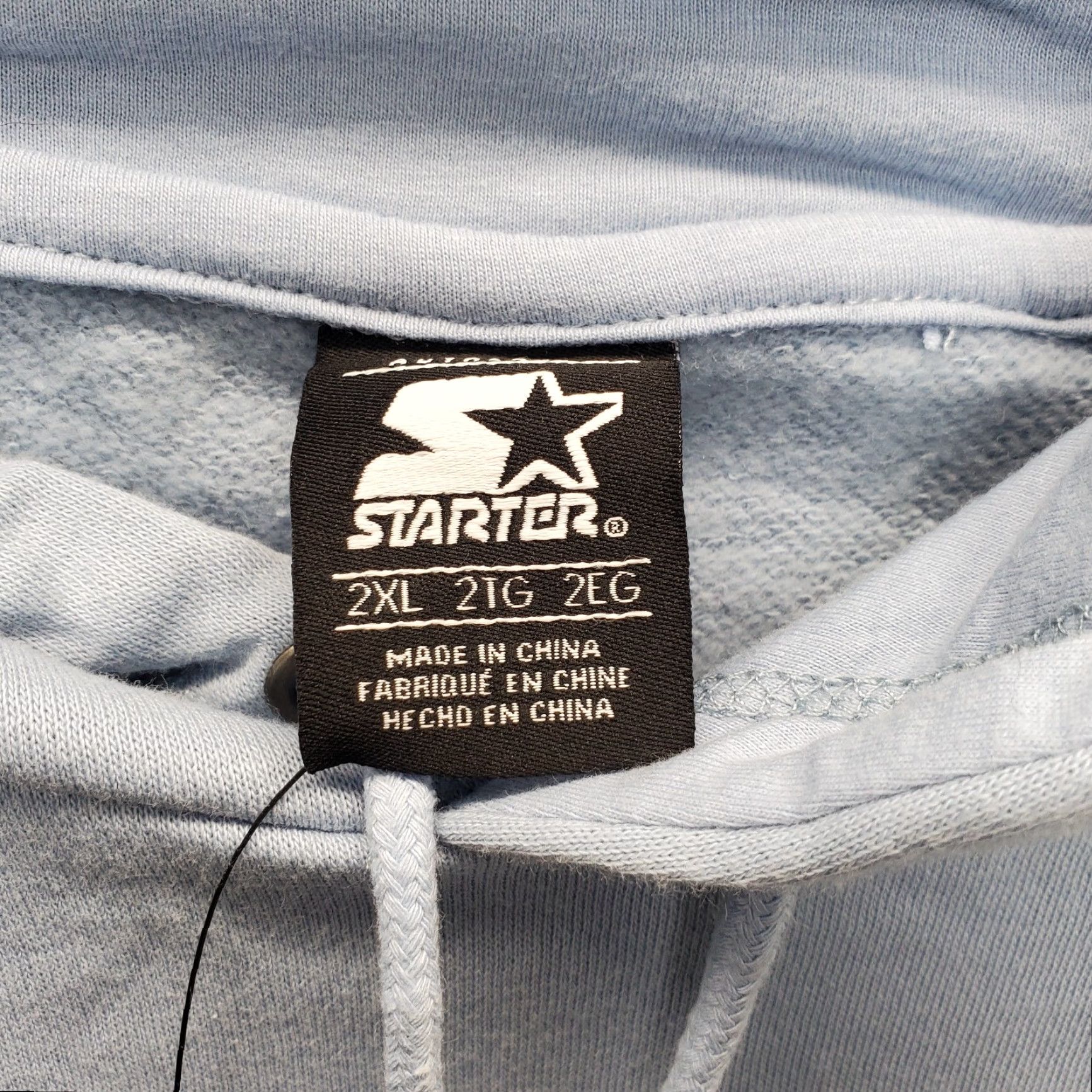 Starter Starter Mens Hoodie 2XL Blue Pullover Raglan Pocket Hooded Lined Fleece Cotton Sweatshirt Size US XXL / EU 58 / 5 - 5 Thumbnail