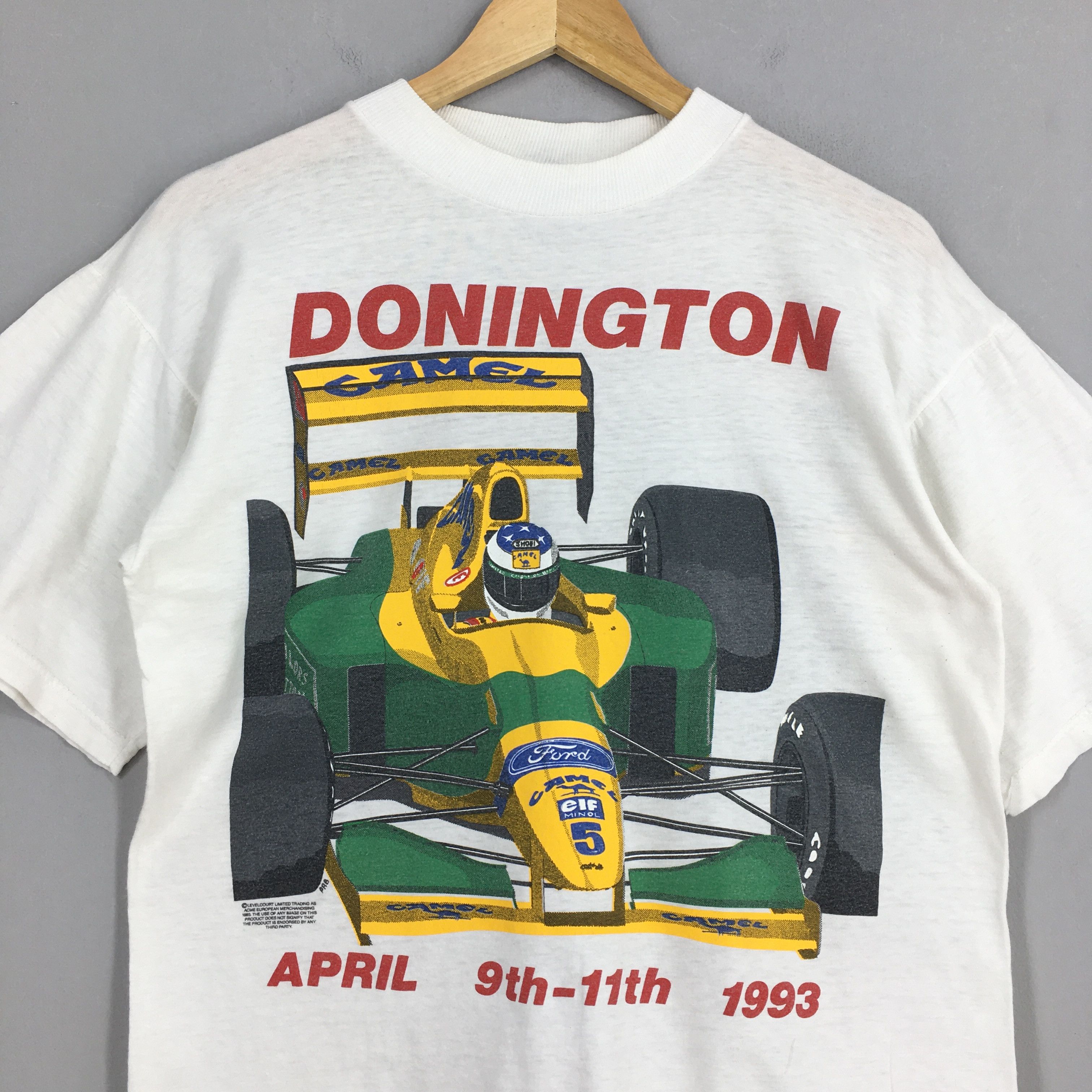 Formula 1 × United Colors Of Benetton 90's Donington Grand Prix 1993 Camel Ford White T shirt M Size US M / EU 48-50 / 2 - 2 Thumbnail