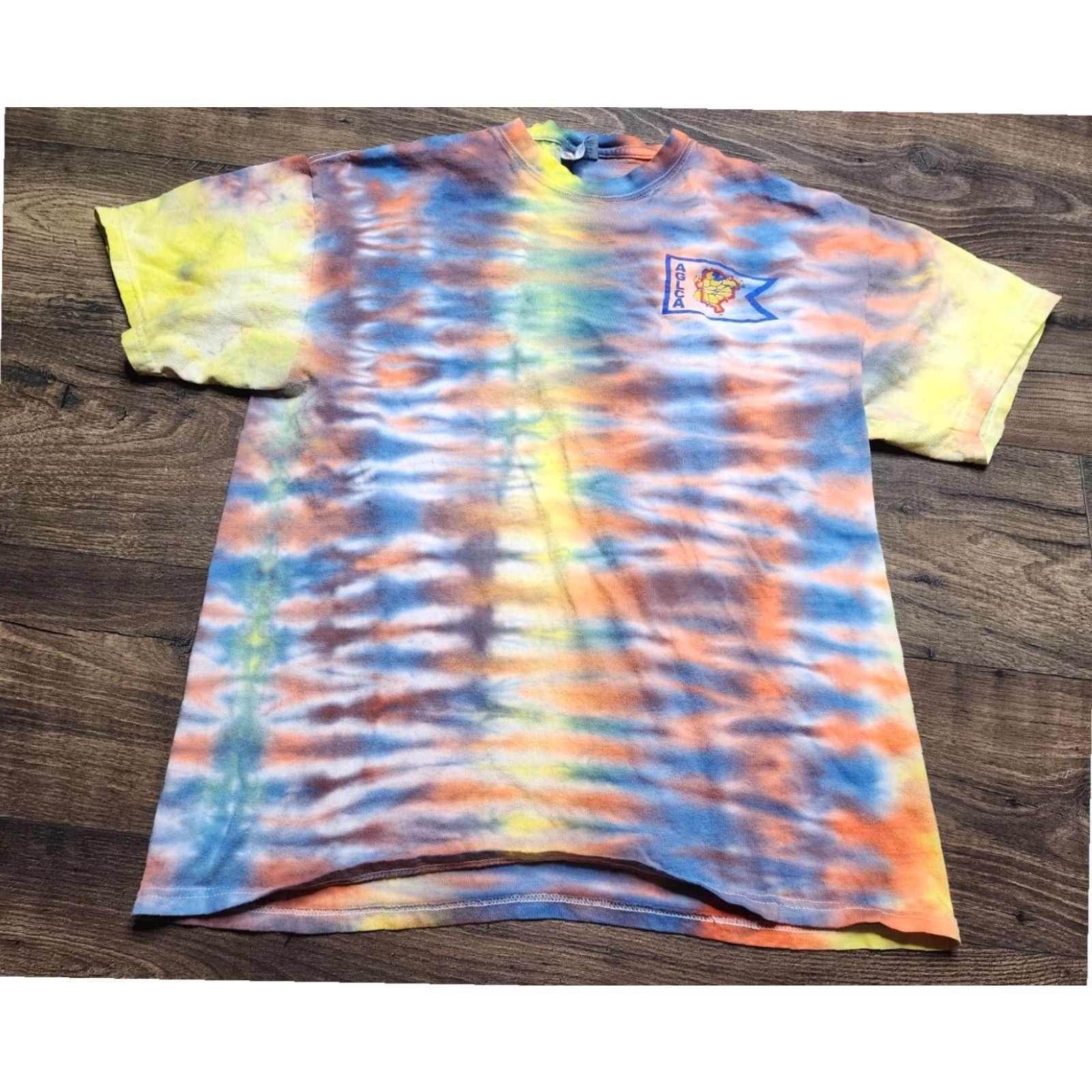 Hanes America's Great Loop Cruisers Association Tie Dye Graphic T Shirt Multicolor Double Sided Mens Large Size US L / EU 52-54 / 3 - 2 Thumbnail