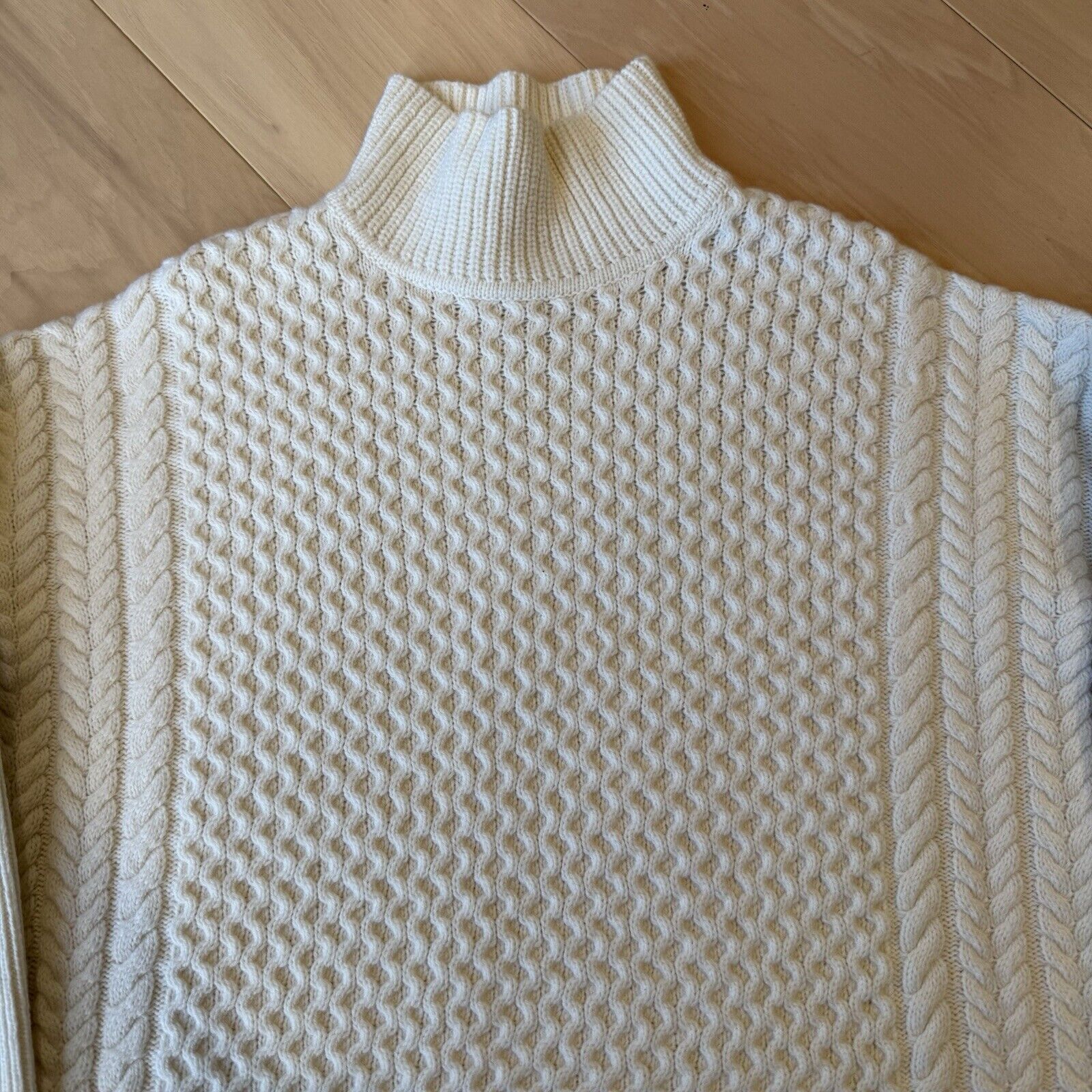 Sezane AYR Le Square Sweater Women's S Ivory Wool Knit Glam Size S / US 4 / IT 40 - 3 Thumbnail