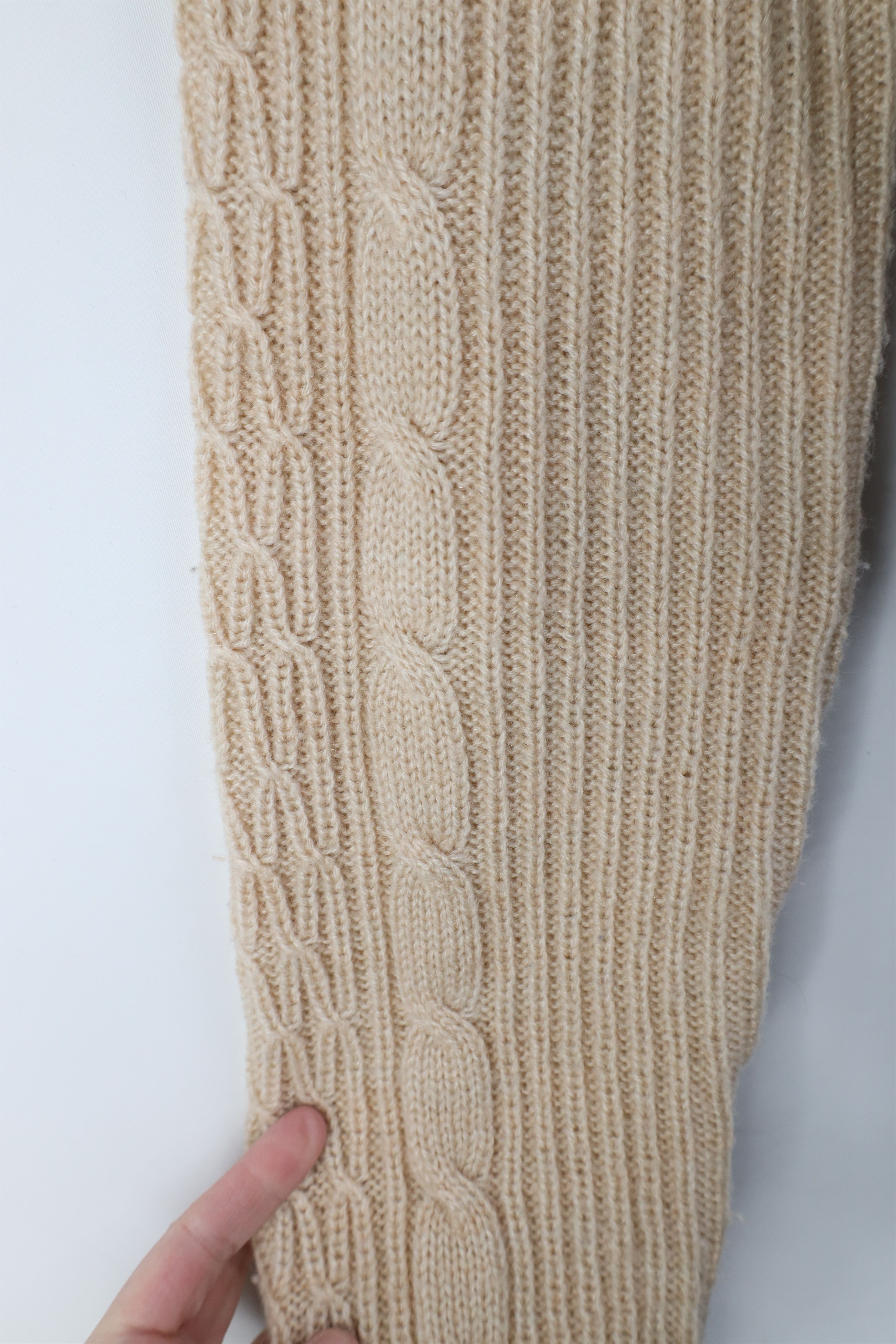 Vintage Vintage 70s Streetwear Cable Knit Fisherman Shawl Sweater Size US XL / EU 56 / 4 - 6 Thumbnail
