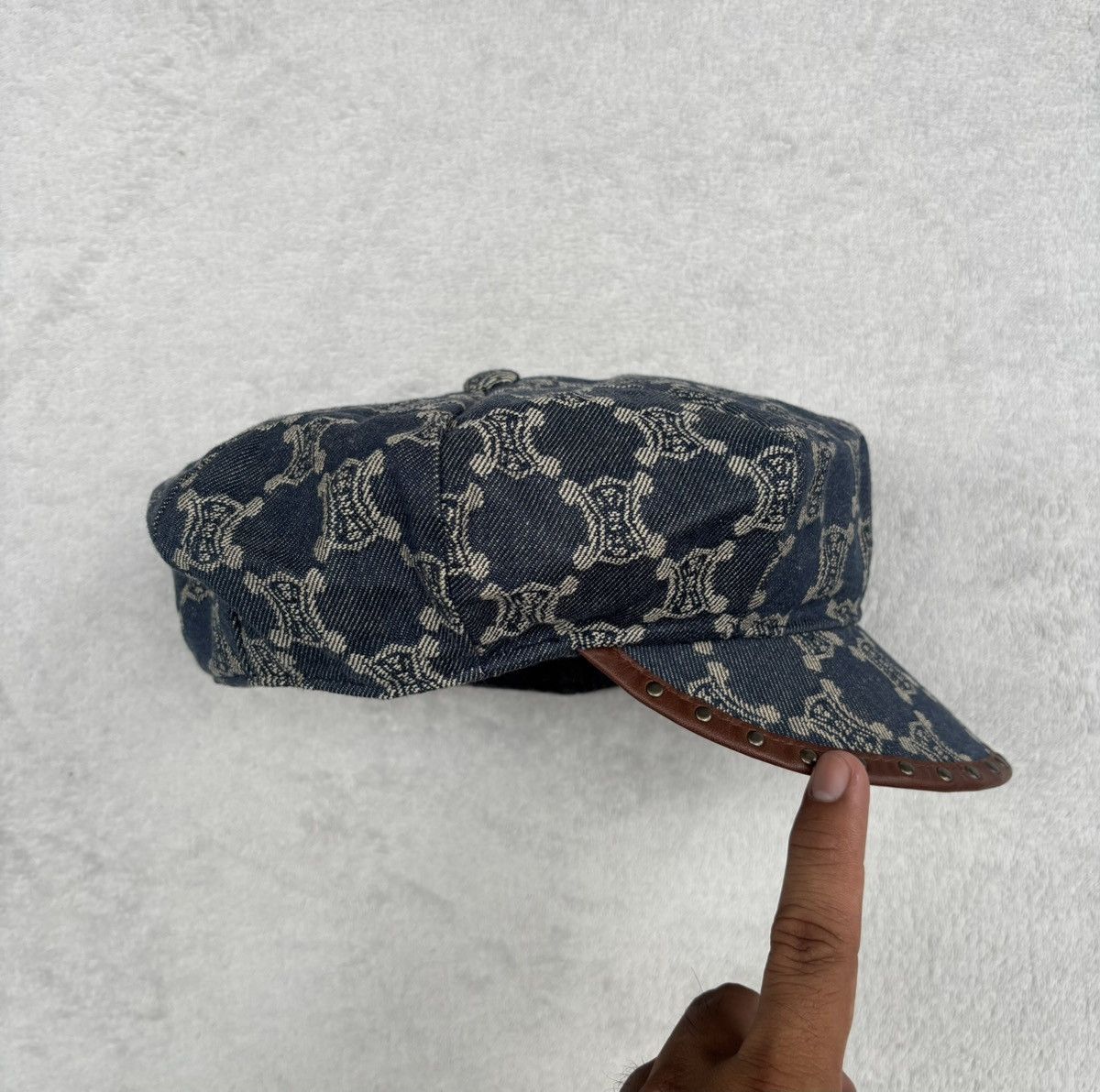 Celine Archive Celine Monogram Macadam Newsboy Cap Size ONE SIZE - 1 Thumbnail