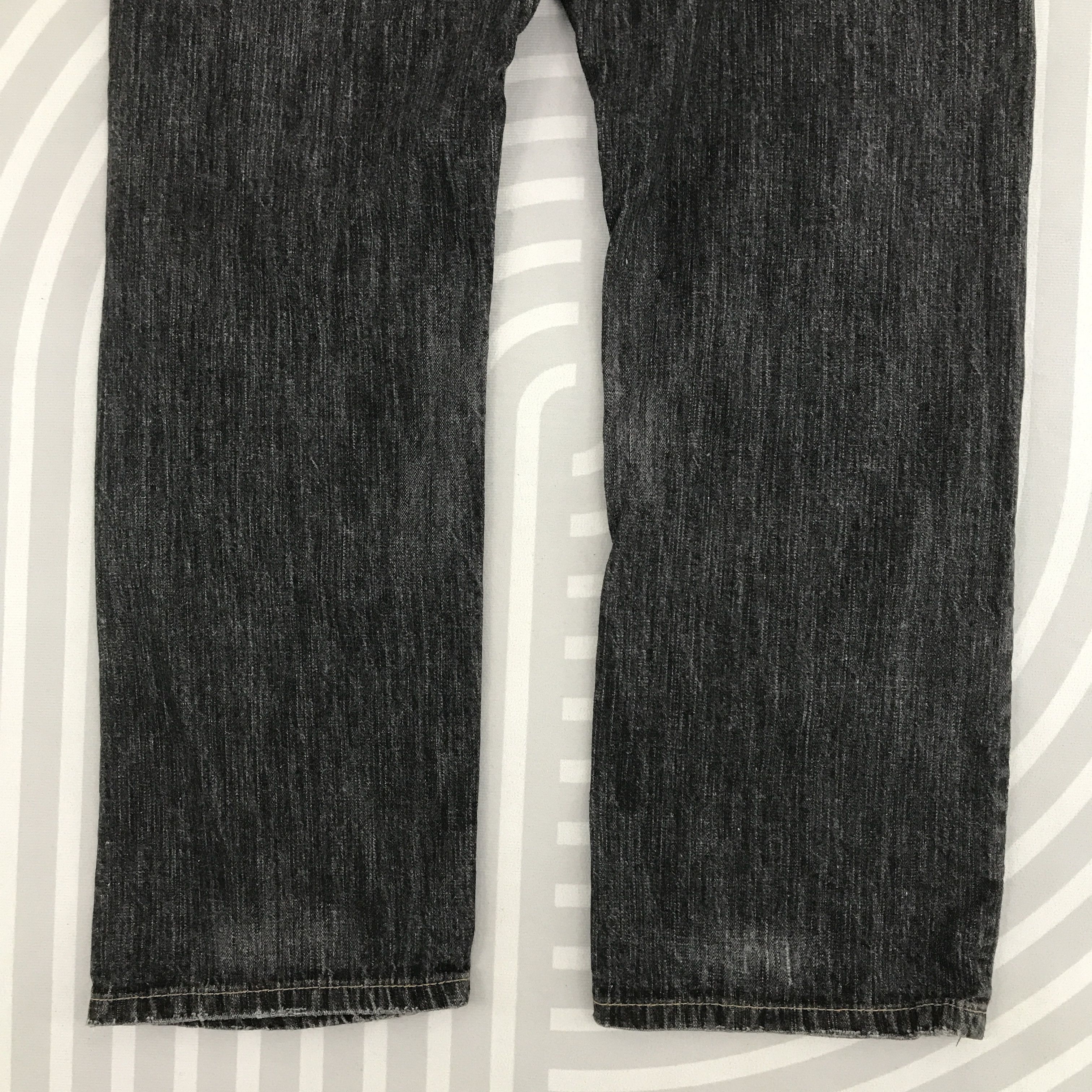 Japanese Brand × Vintage Japan Black denim Distressed style jeans Denim Size US 34 / EU 50 - 6 Thumbnail