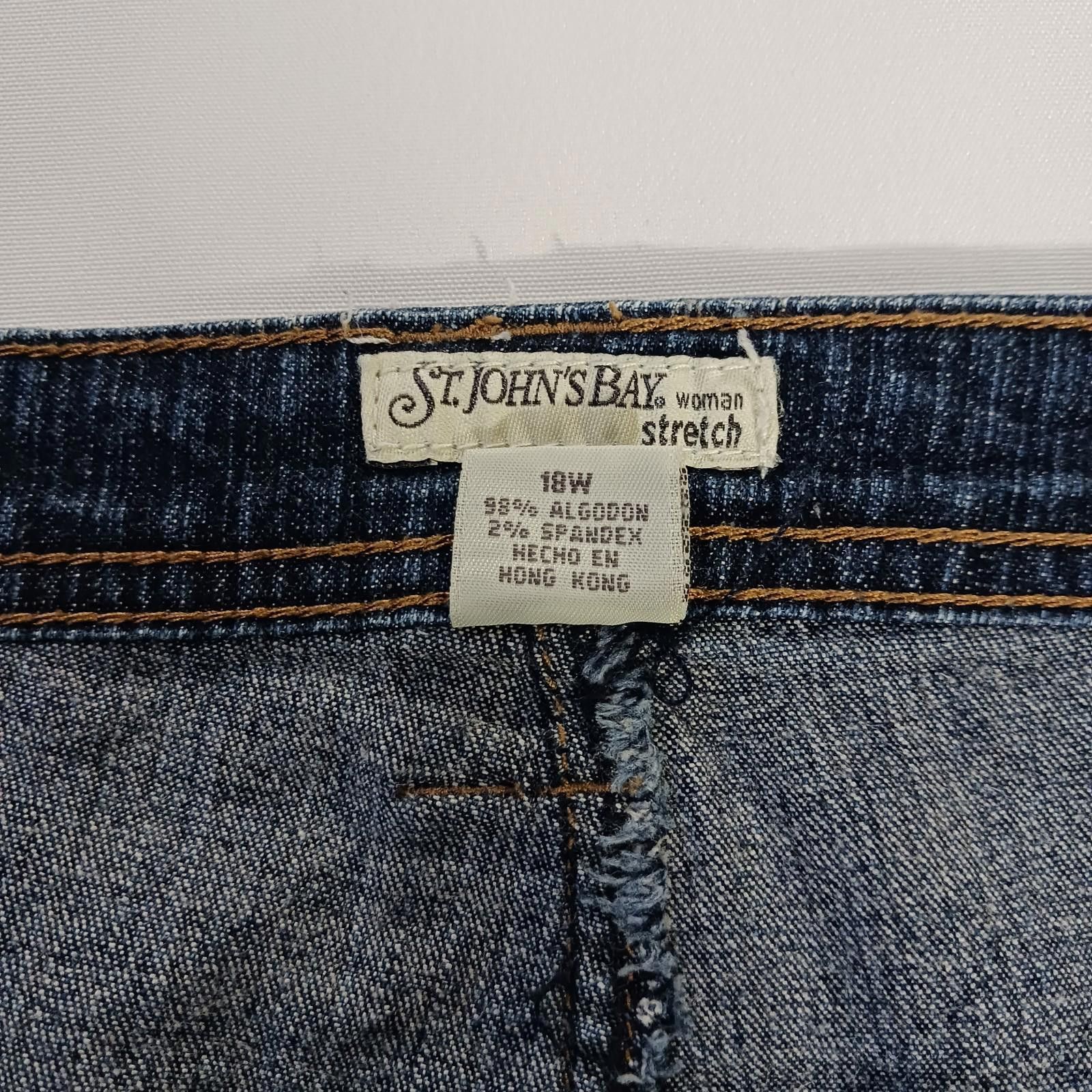 St. Johns Bay St. John's Bay RN#93677 Women's Blue Stretch Jeans Size 18W Size 38" / US 16 / IT 52 - 4 Thumbnail