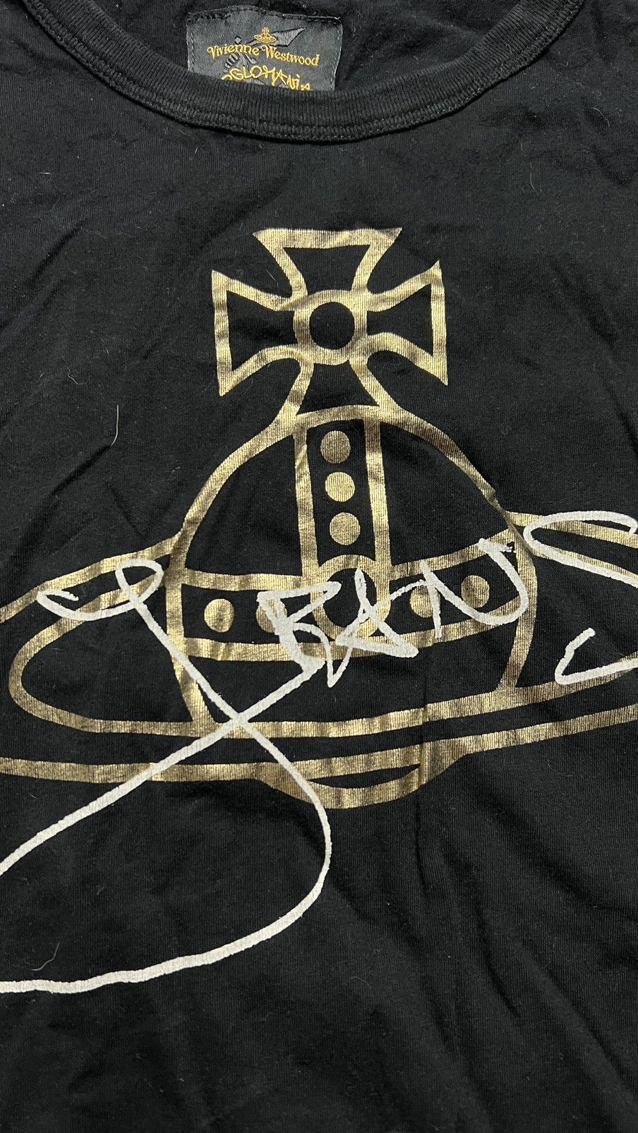 Vivienne Westwood Vivienne Westwood x Anglomania gold foil jeans orb t shirt Size US XXL / EU 58 / 5 - 3 Thumbnail