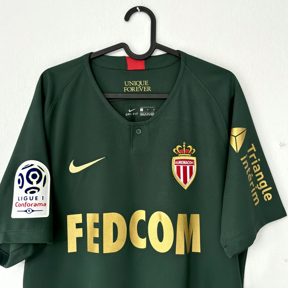 Nike 2018 2019 Monaco Player Issue Nike Away Toure Soccer Jersey Size US L / EU 52-54 / 3 - 4 Thumbnail