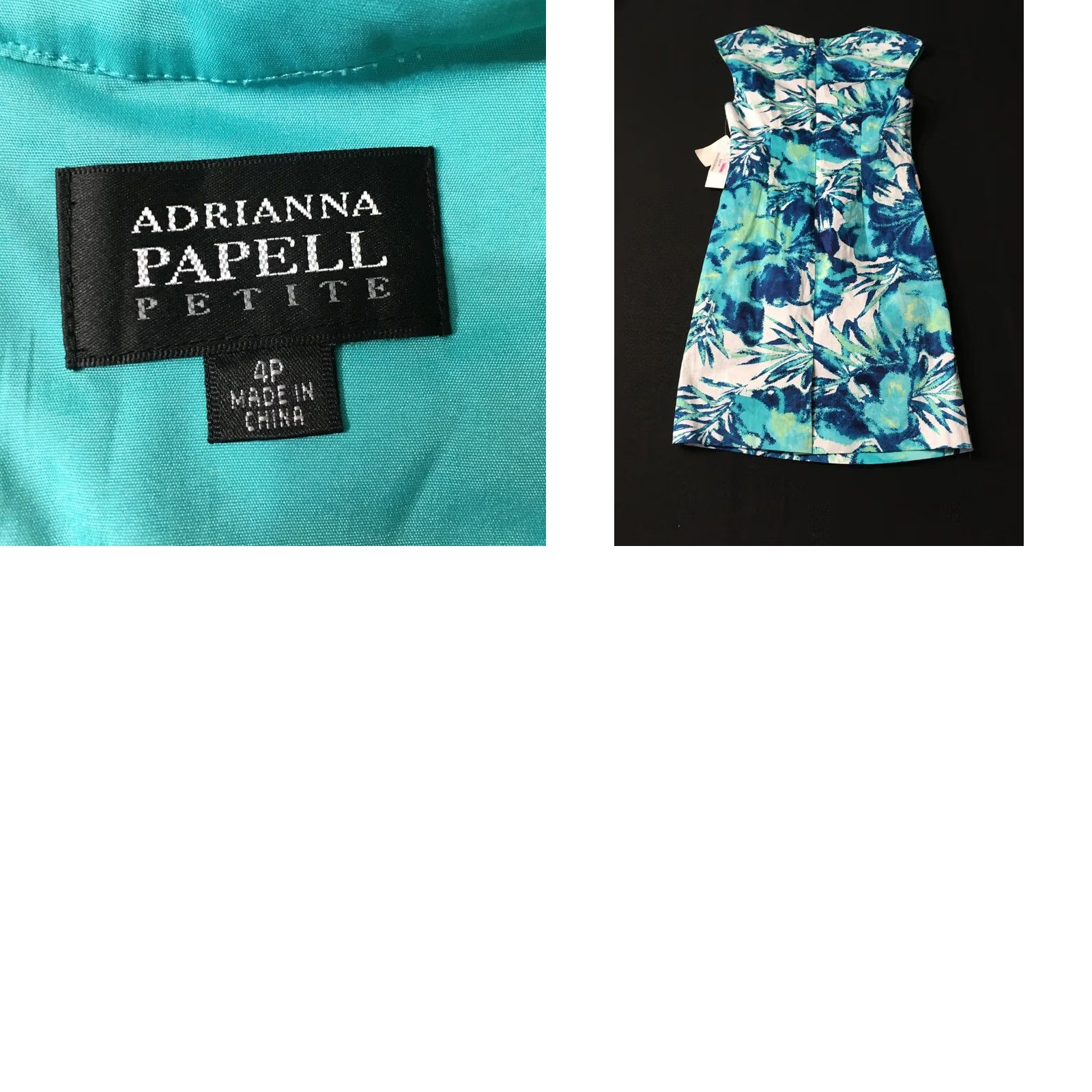 Adrianna Papell Adrianna Papell Women's lime floral Fit & Flare Sleeveless V-Neck Dress Sz 4 - Short - Polyester Blend - Formal Size S / US 4 / IT 40 - 8 Thumbnail