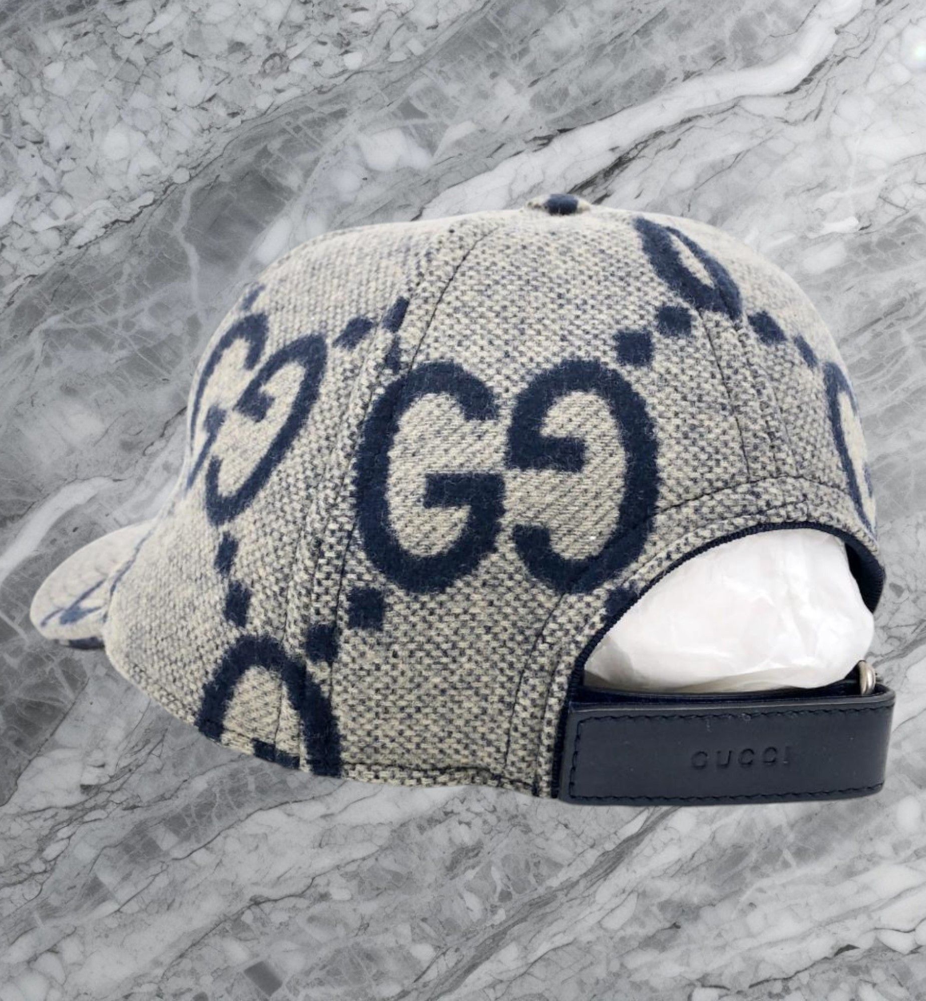 Gucci Gucci GG Monogram Jumbo Wool Canvas Baseball Cap Hat Size ONE SIZE - 4 Thumbnail